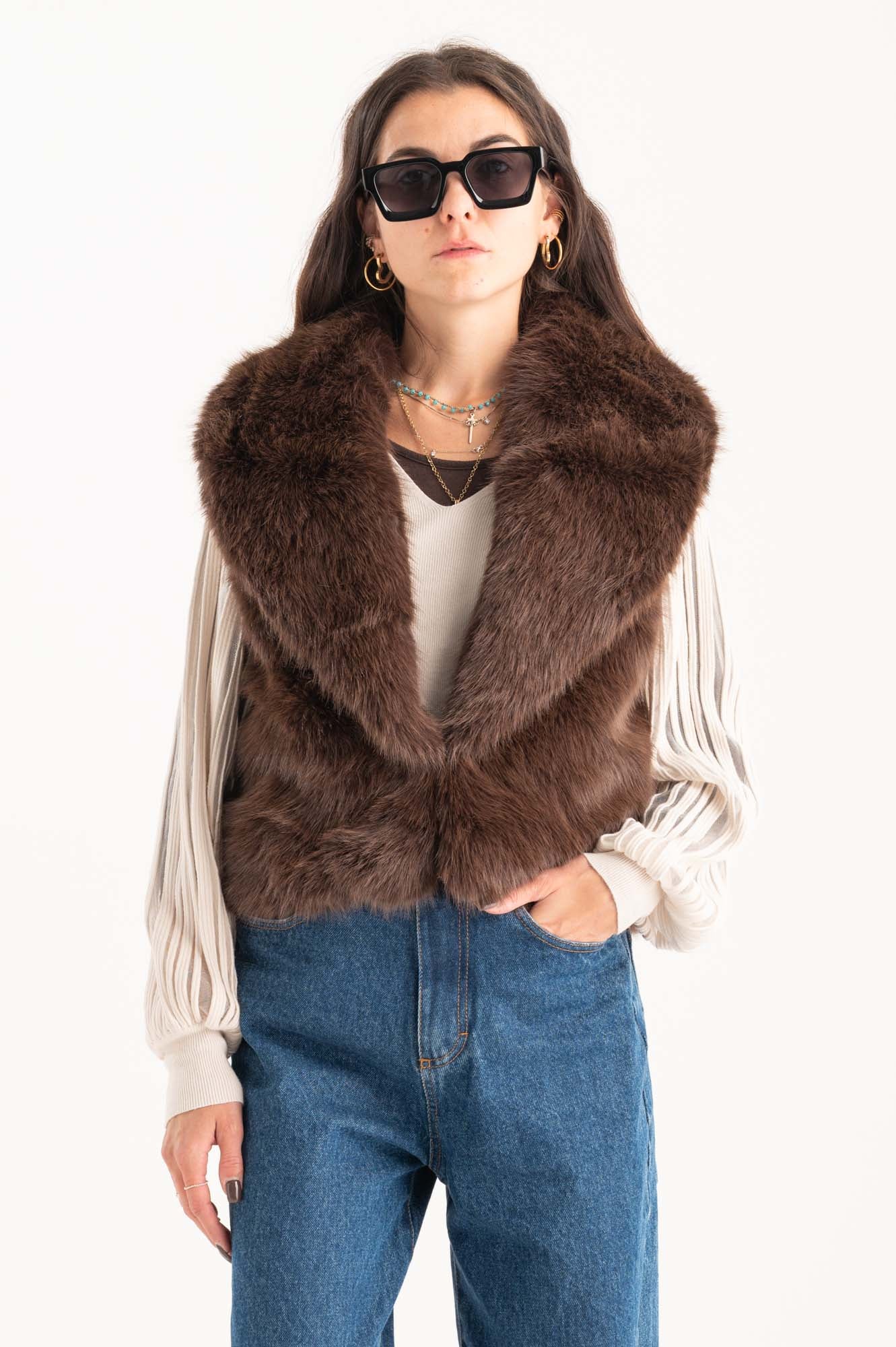 Gilet ecopelliccia Madelyn