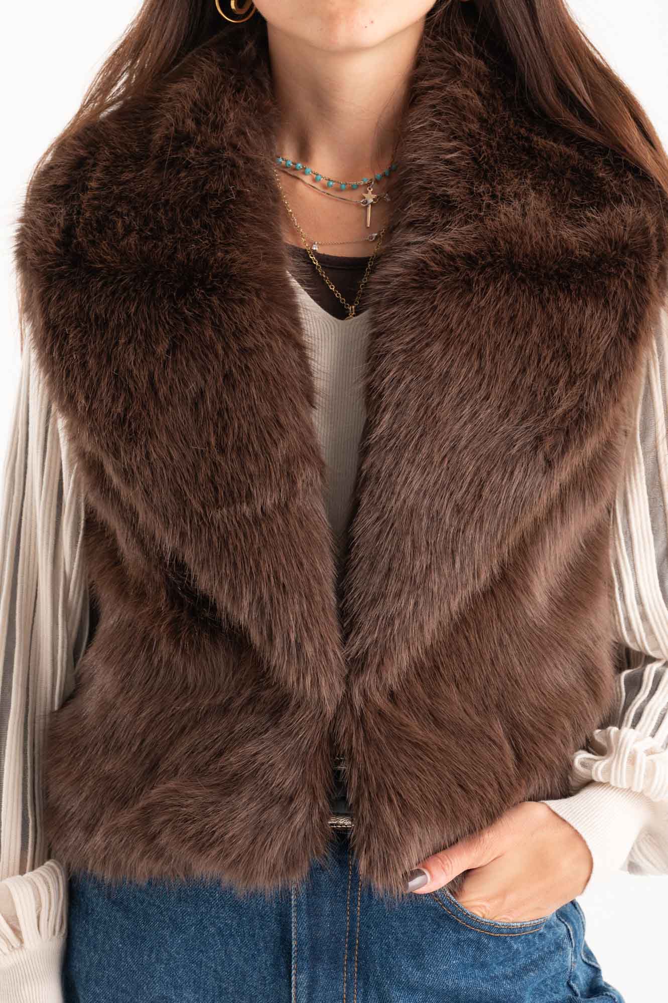 Gilet ecopelliccia Madelyn
