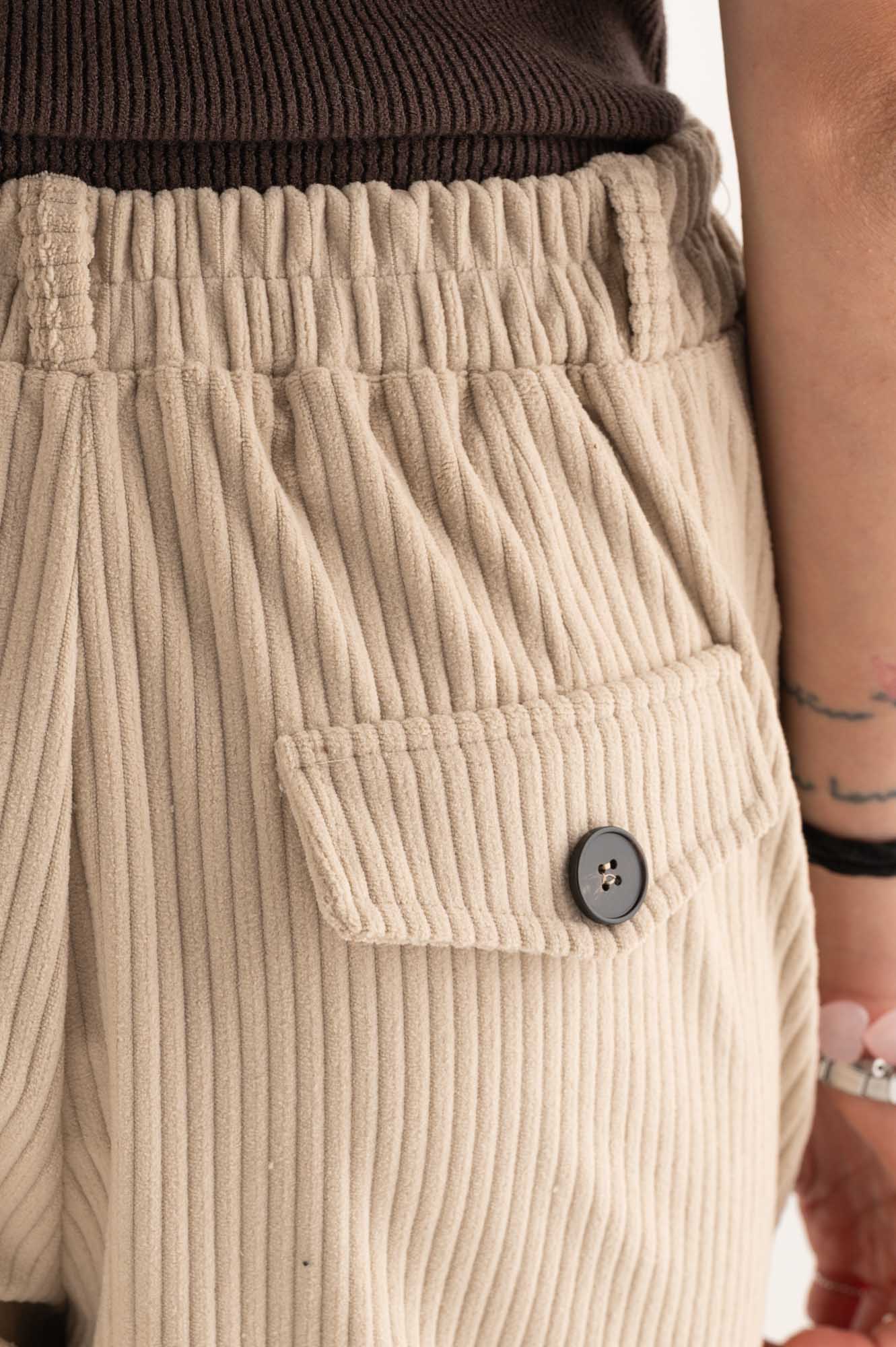 Pant velvet costa larga