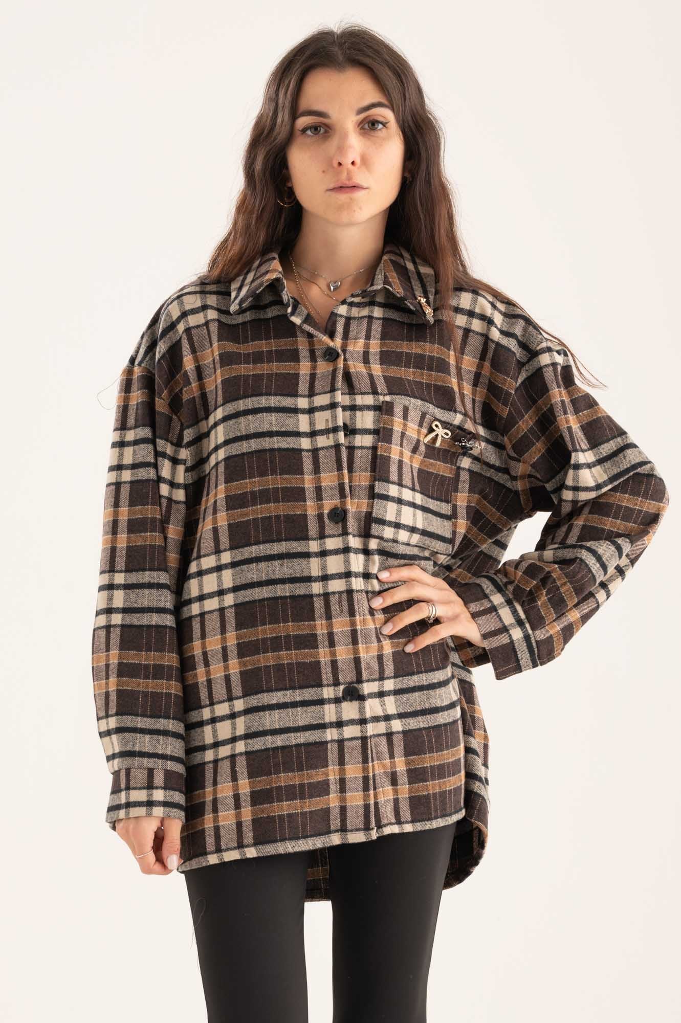 Camicia quadri spille