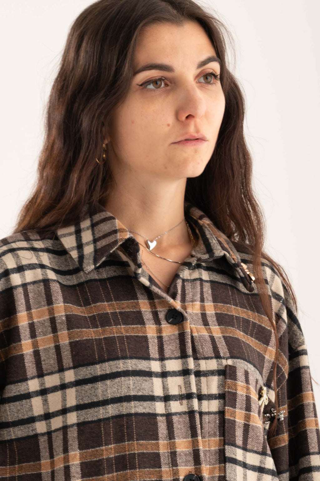 Camicia quadri spille