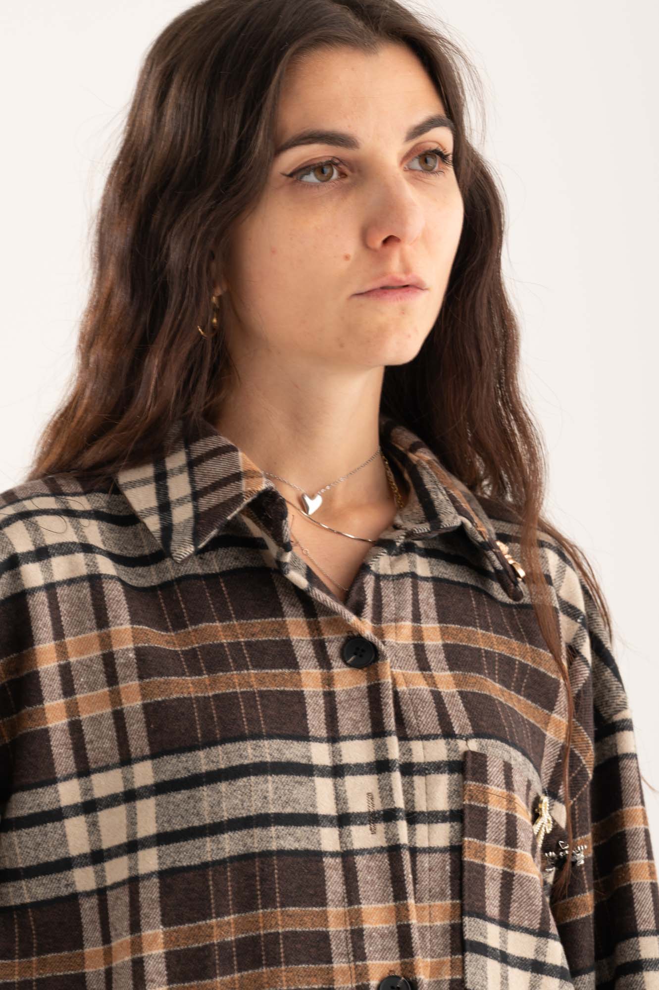 Camicia quadri spille
