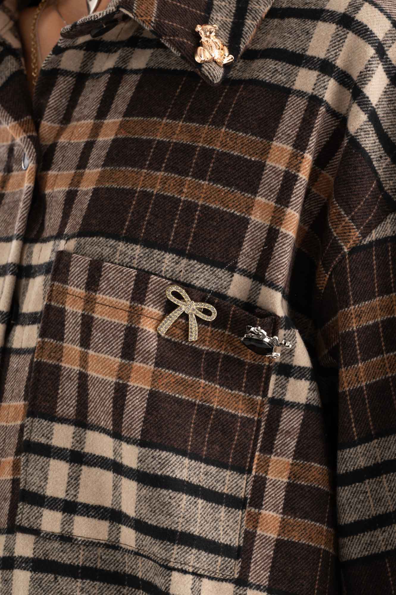Camicia quadri spille