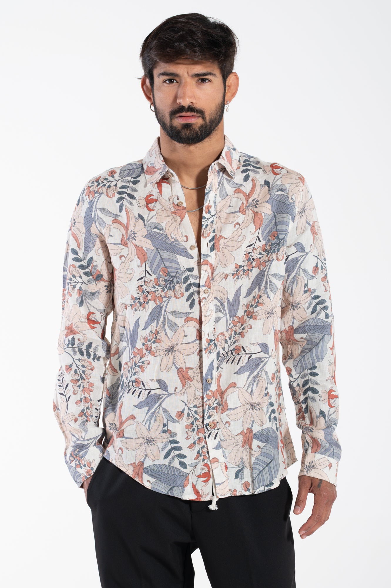 Linen Flower Shirt