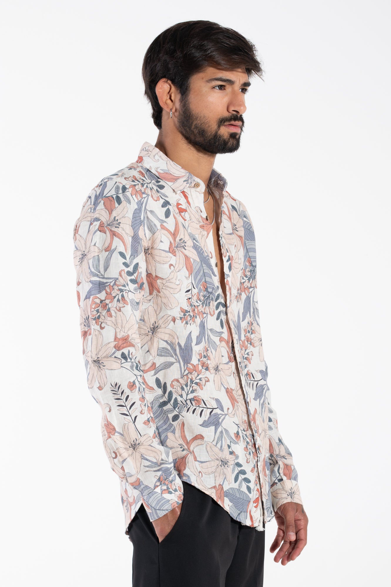Linen Flower Shirt