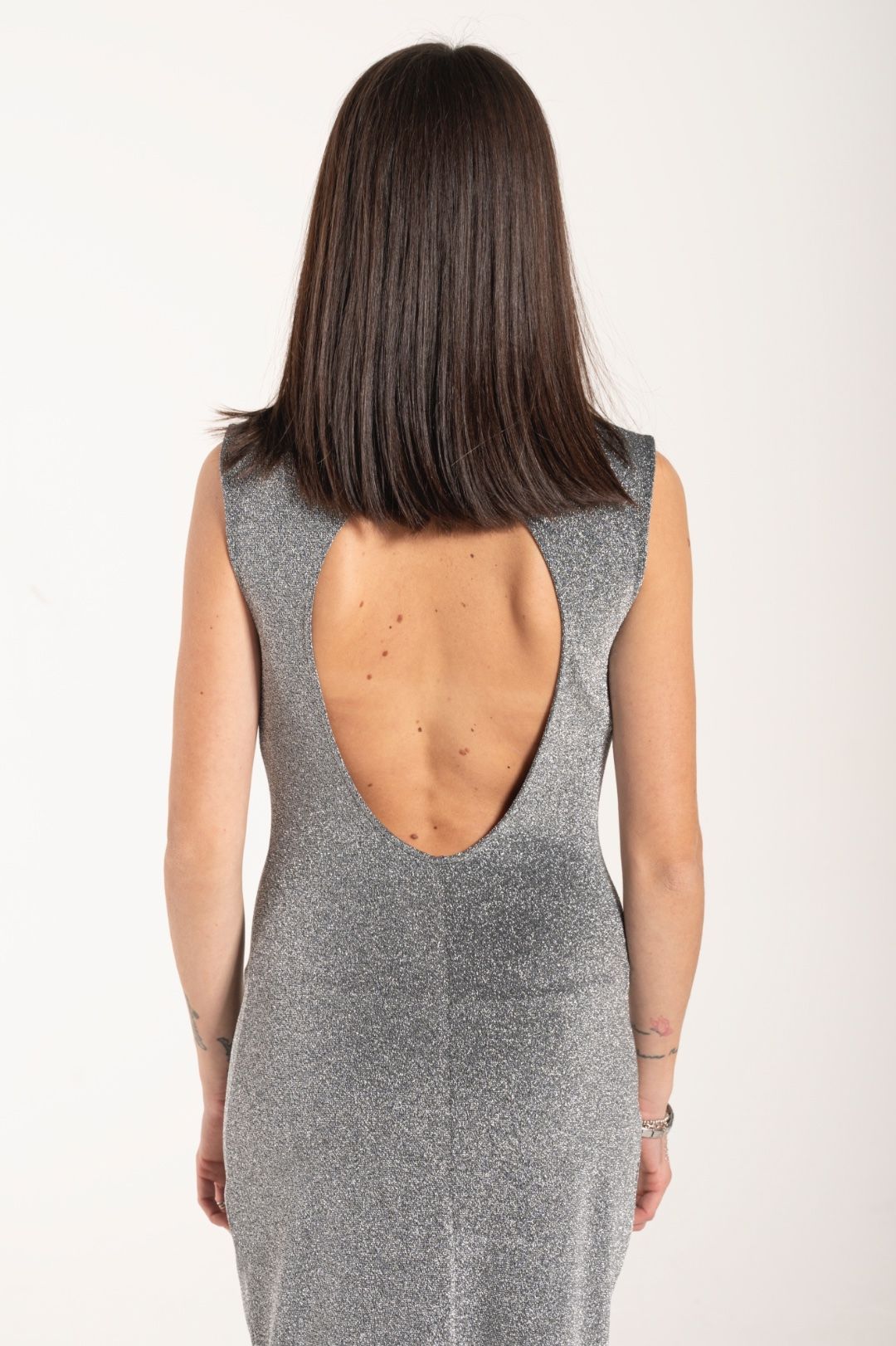 Abito lurex argento Vicolo
