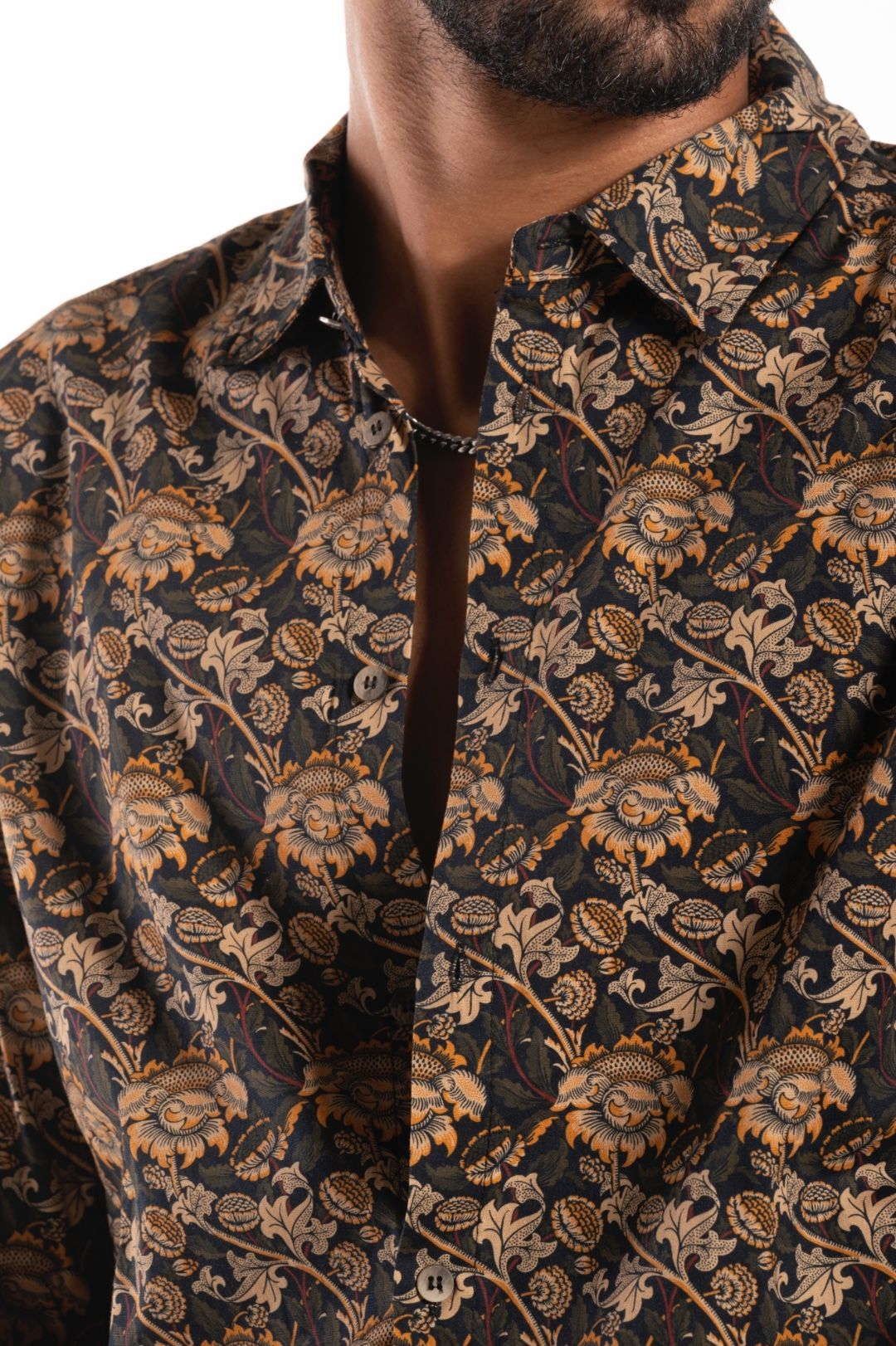 Camicia a Fiori Dorata