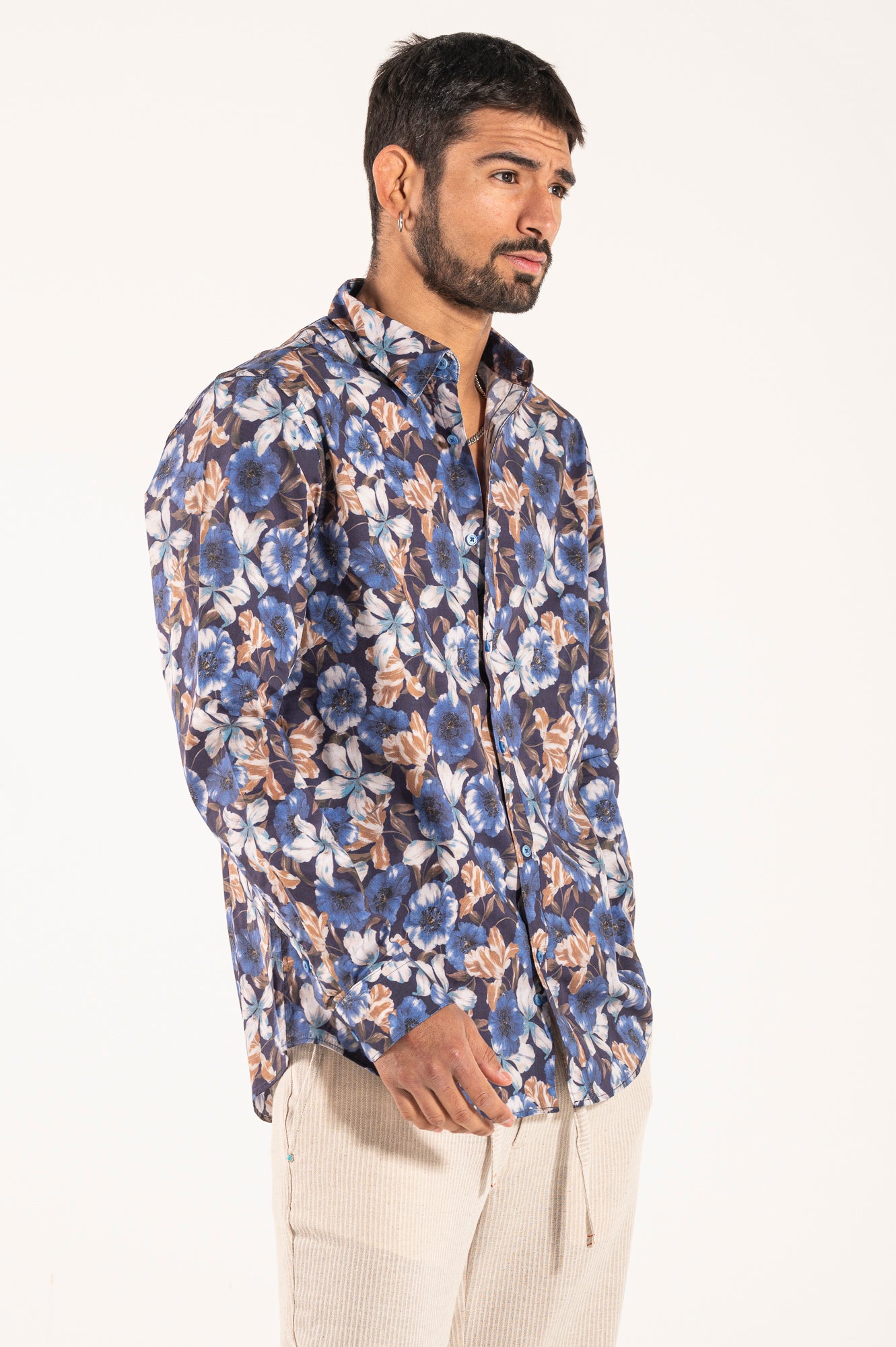 CAMISA FLORES AZUL