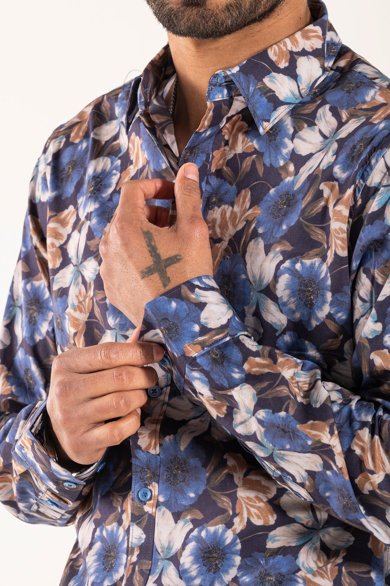 CAMISA FLORES AZUL