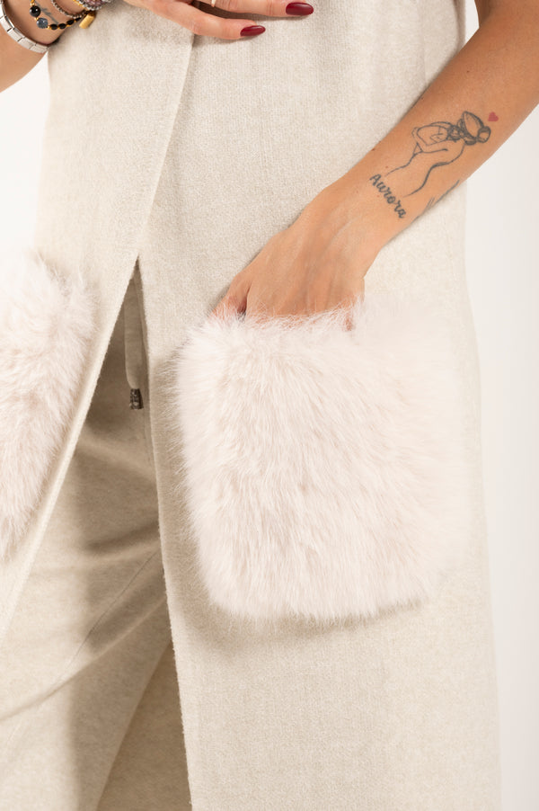 Gilet pocket fur