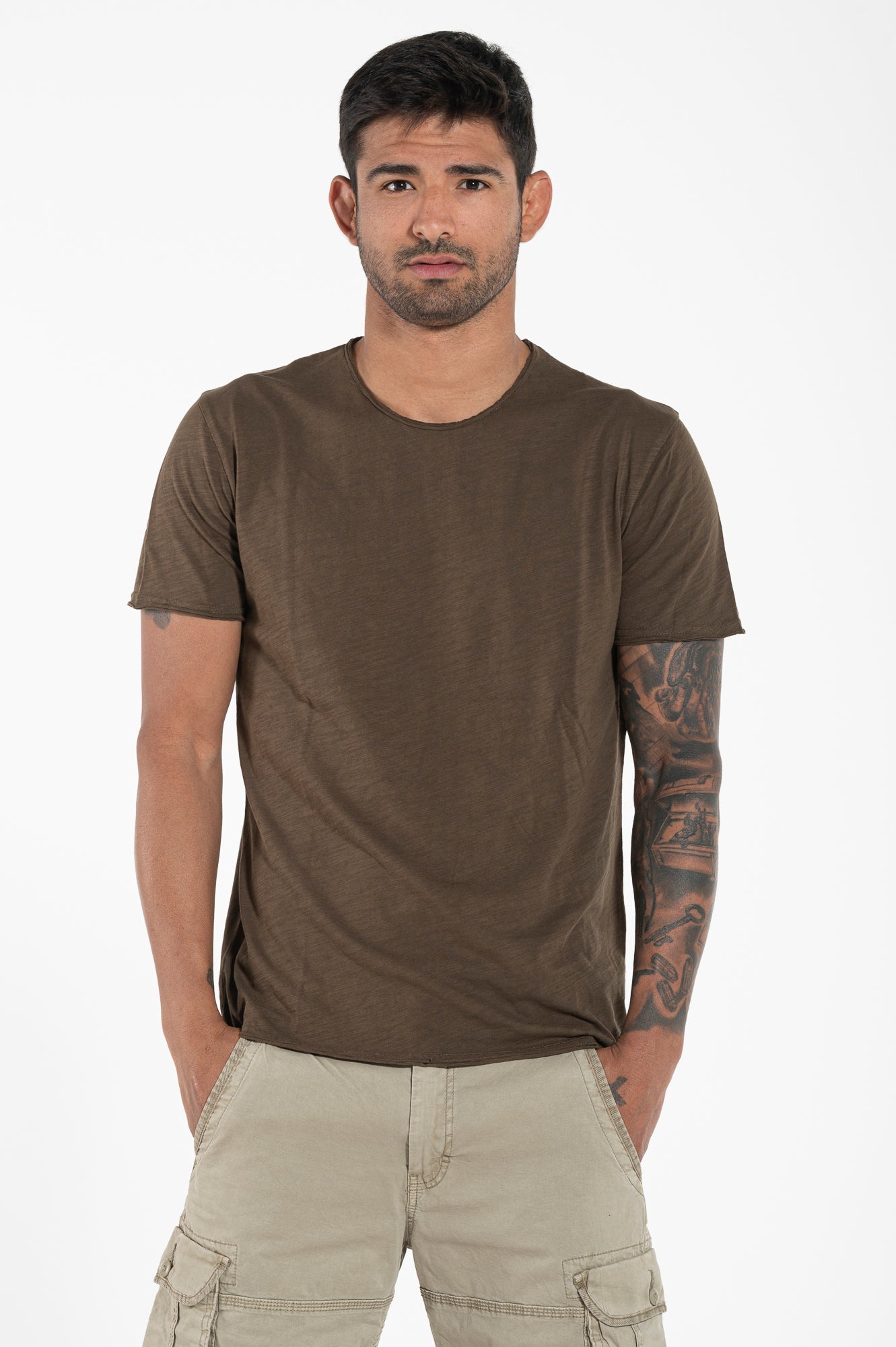 Brushed tee