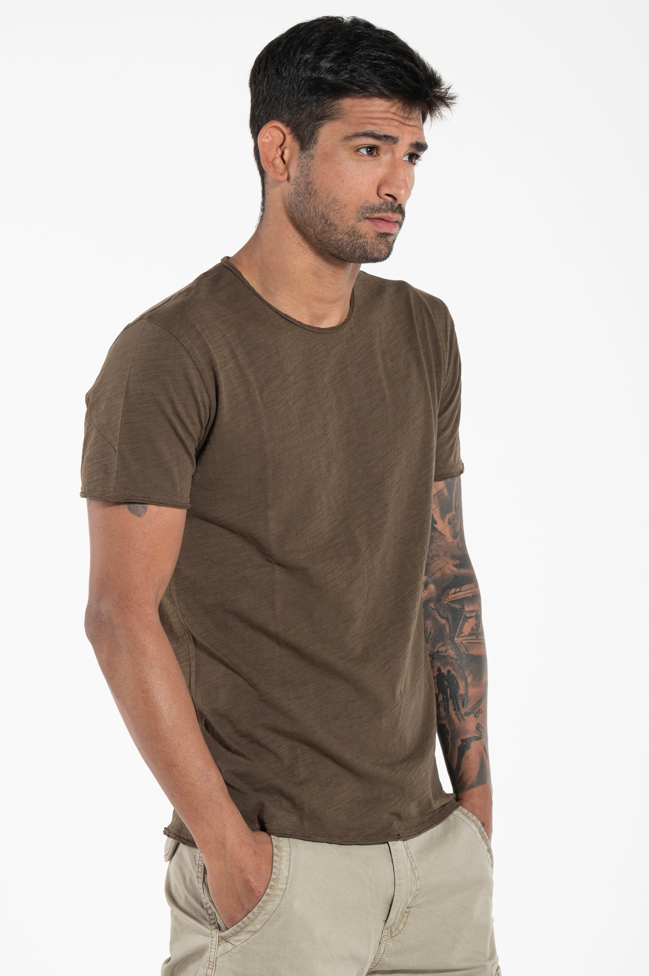Brushed tee