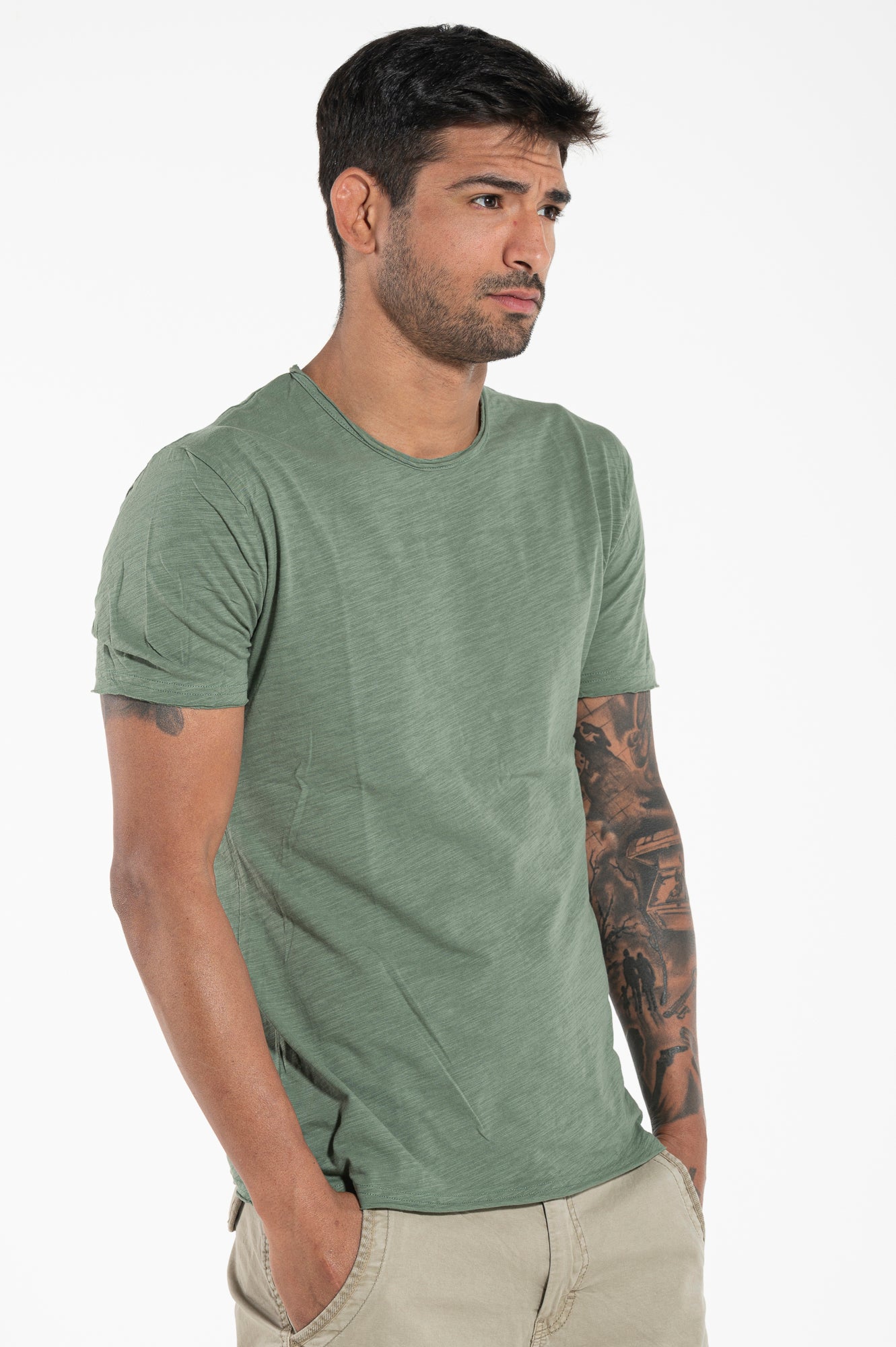 Brushed tee