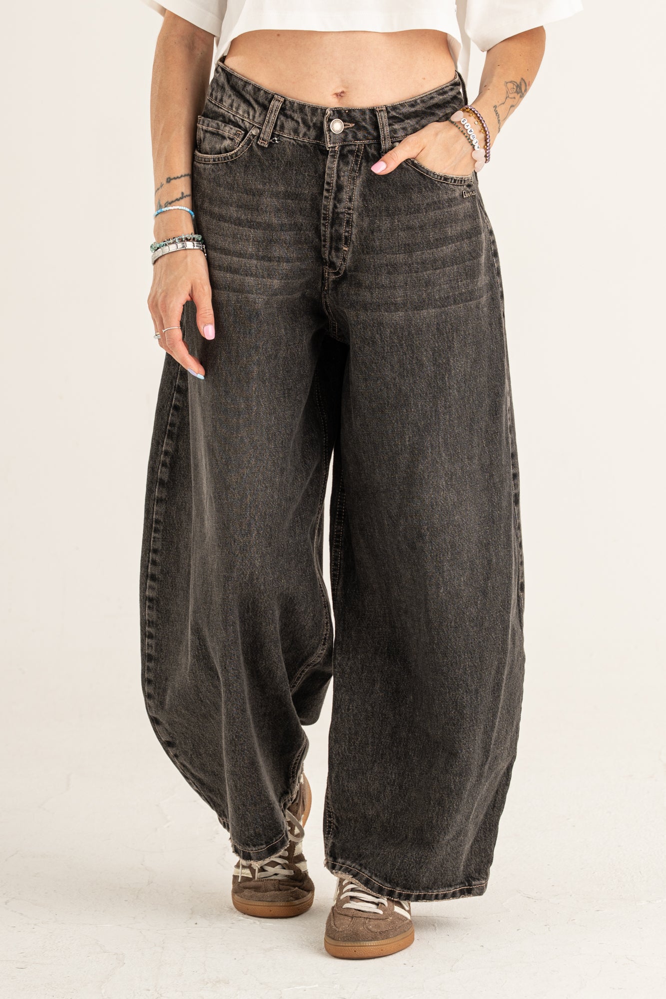Jeans Berna balloon gray
