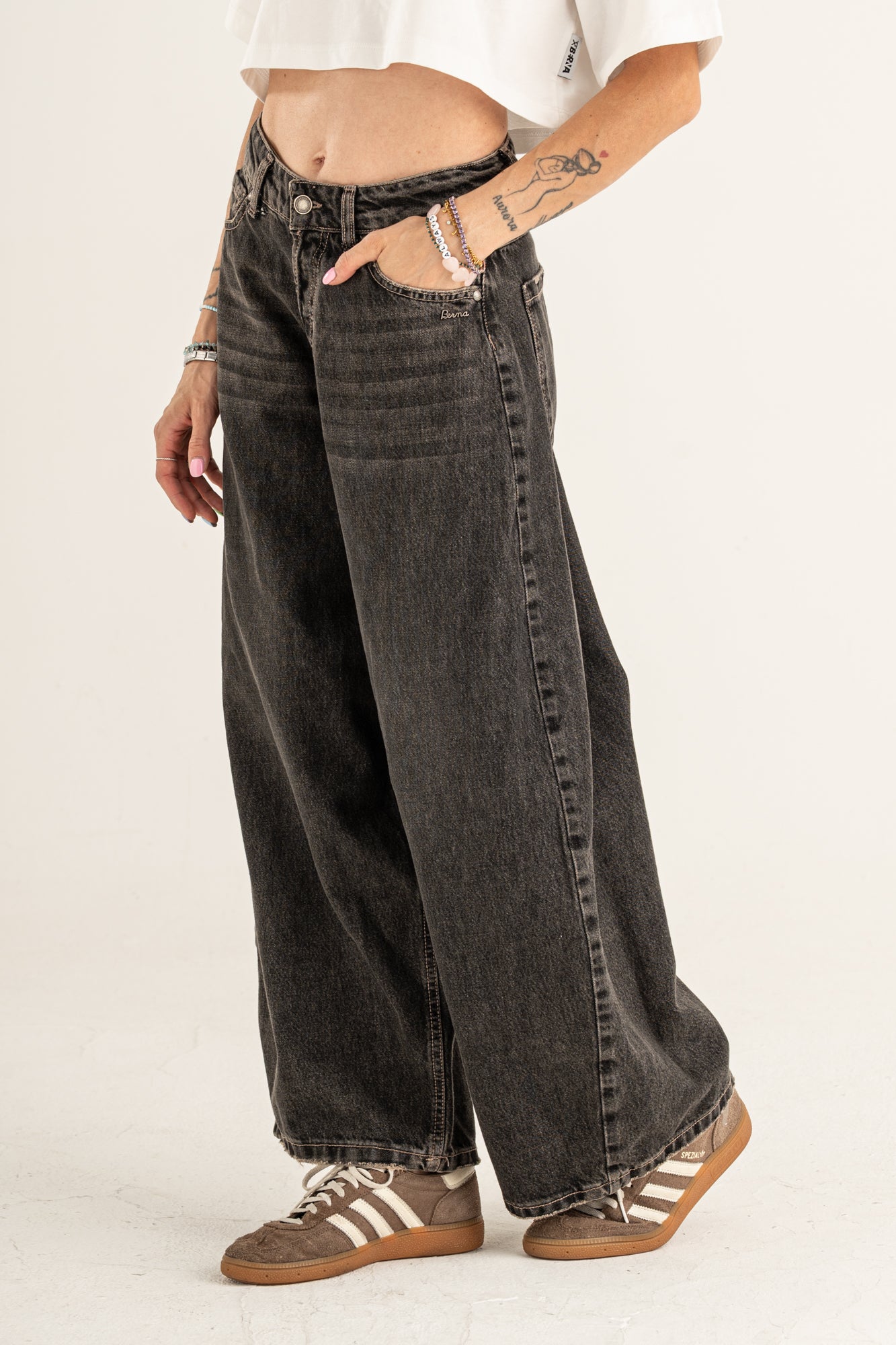 Jeans Berna balloon gray
