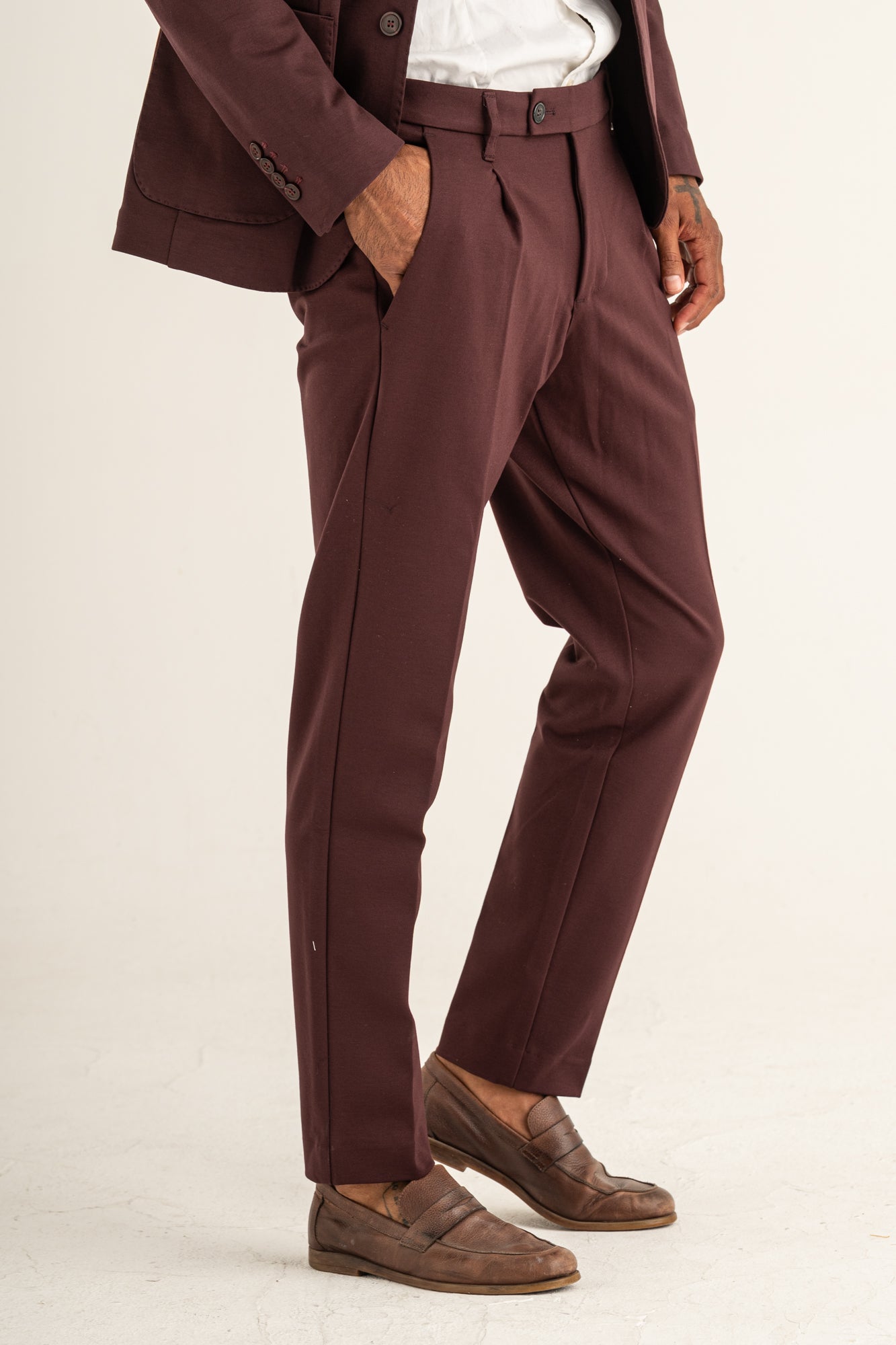 Pantalone slim punto milano