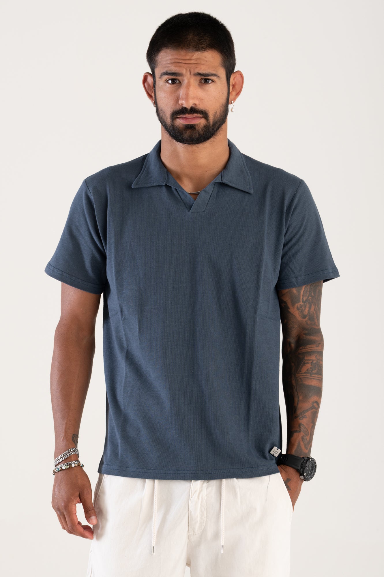 Polo linen cotton Bl11