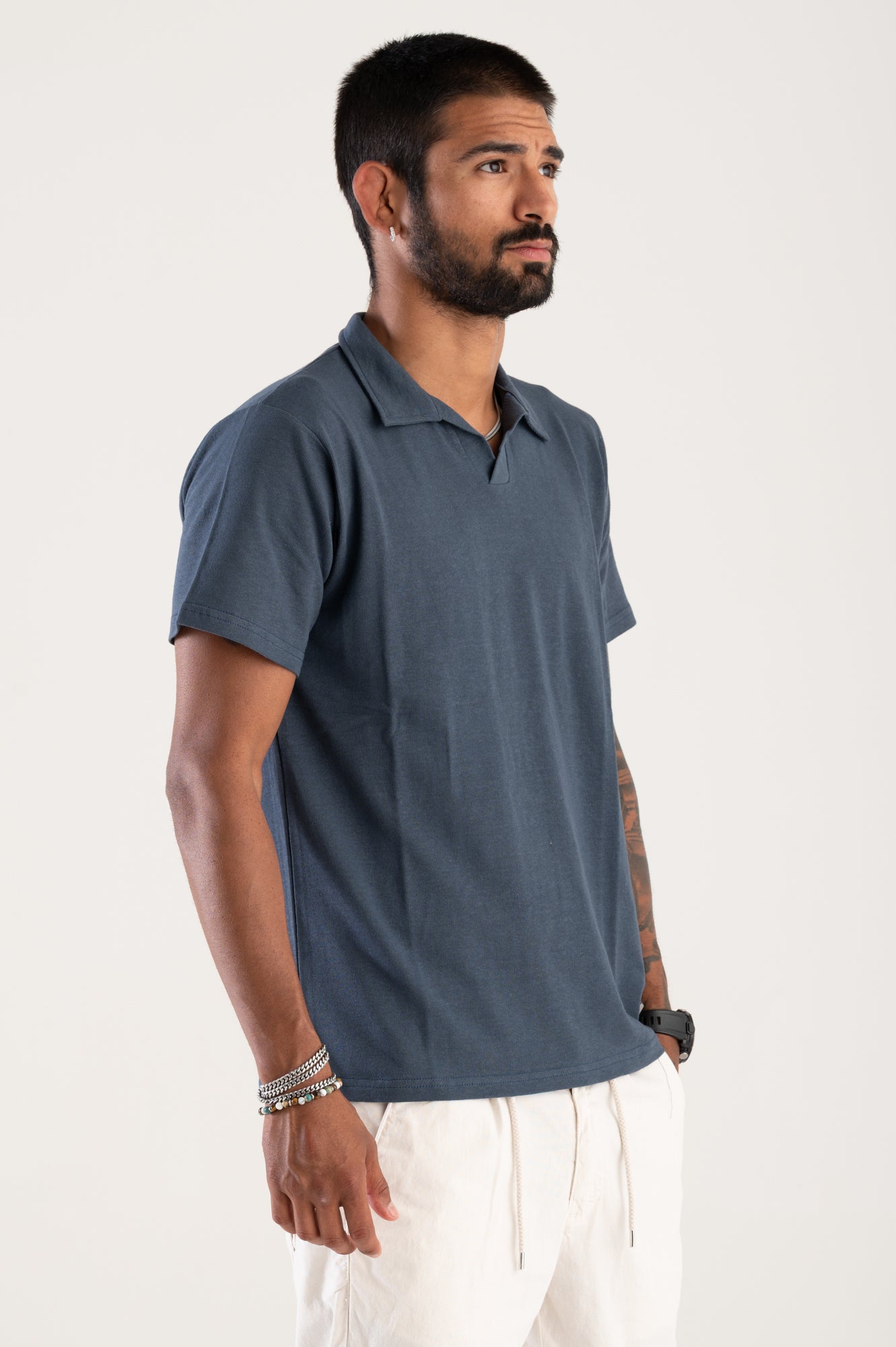 Polo linen cotton Bl11