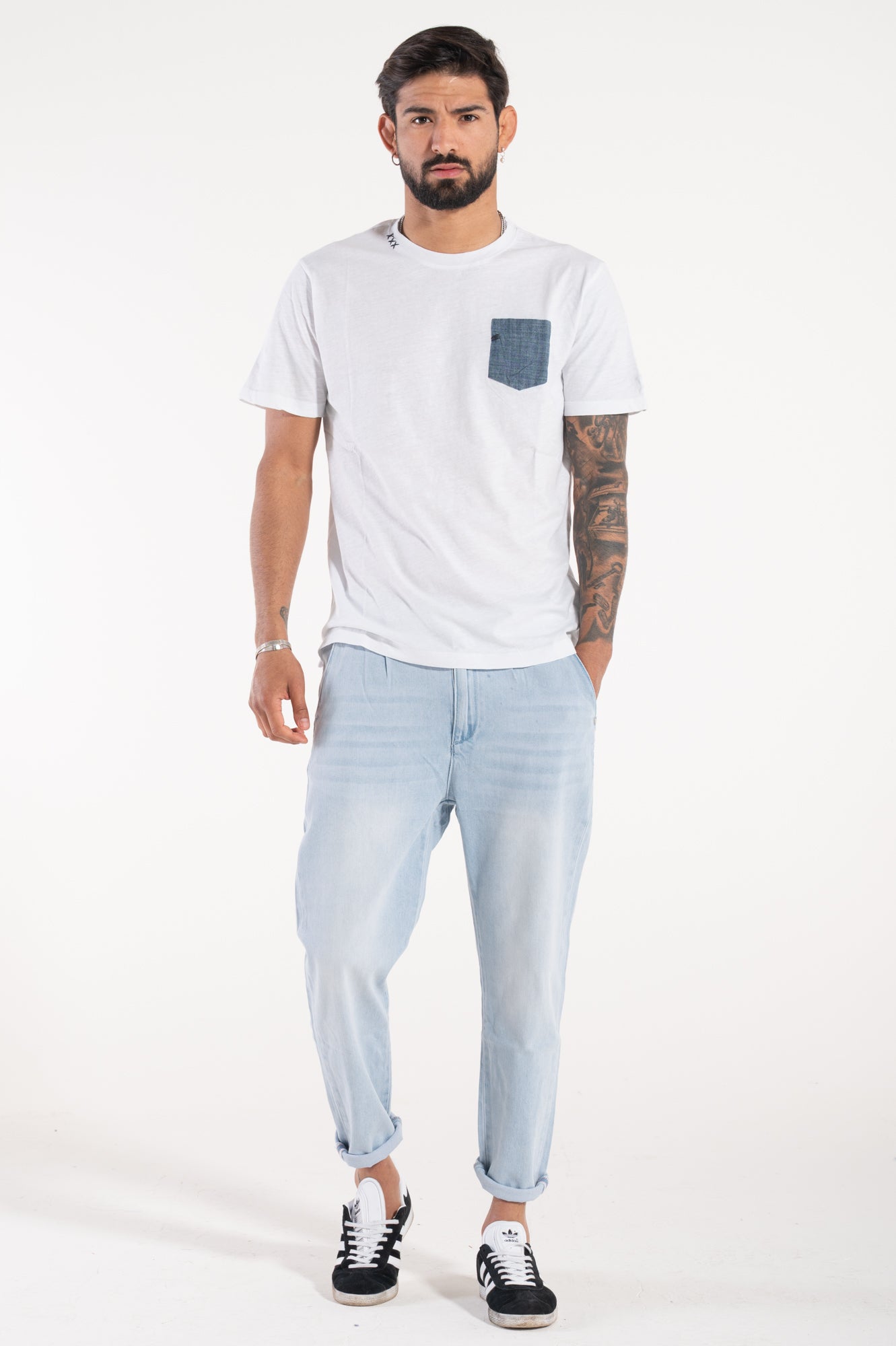 Pantalaccio in denim light blue