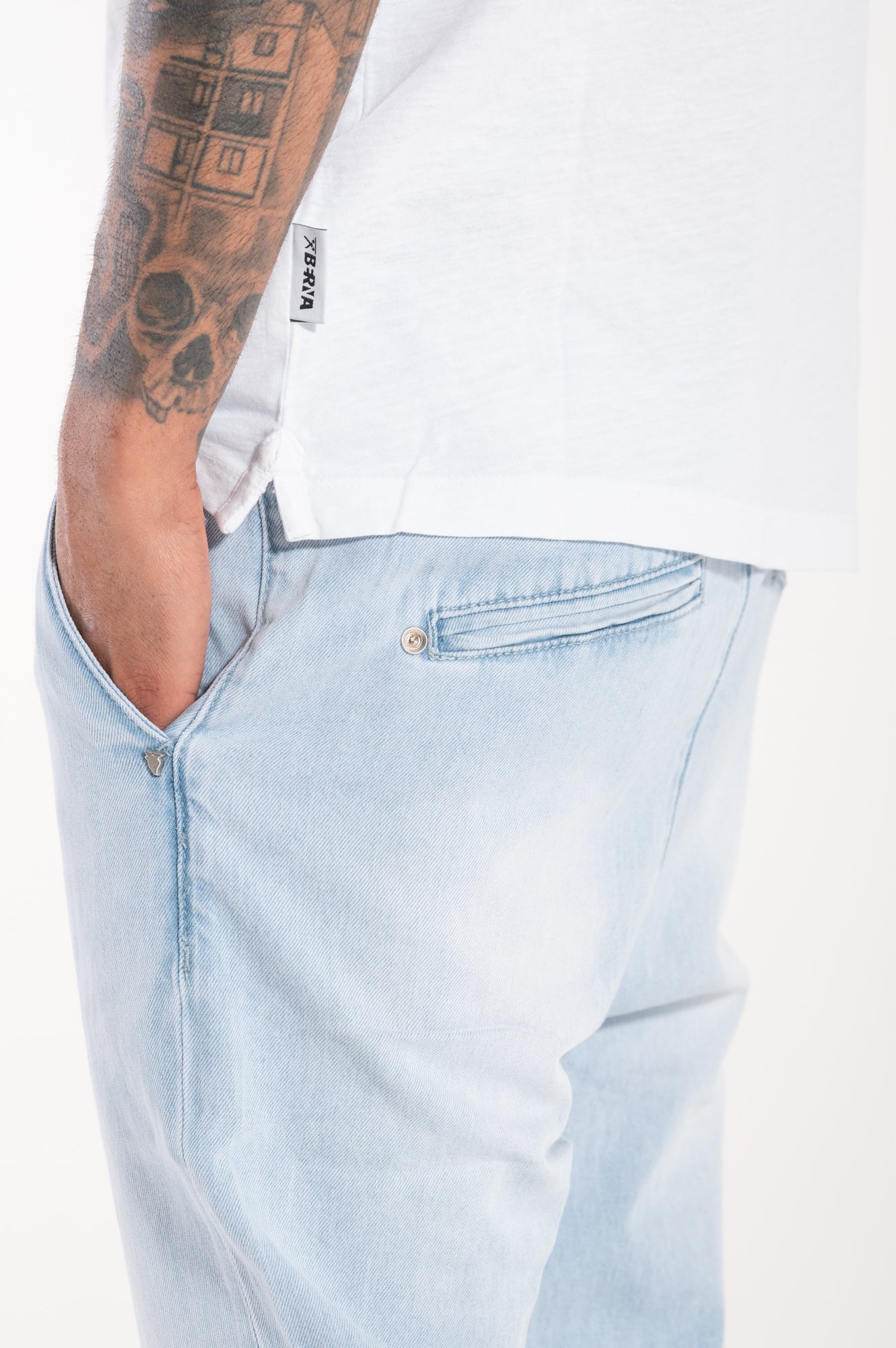Pantalaccio in denim light blue