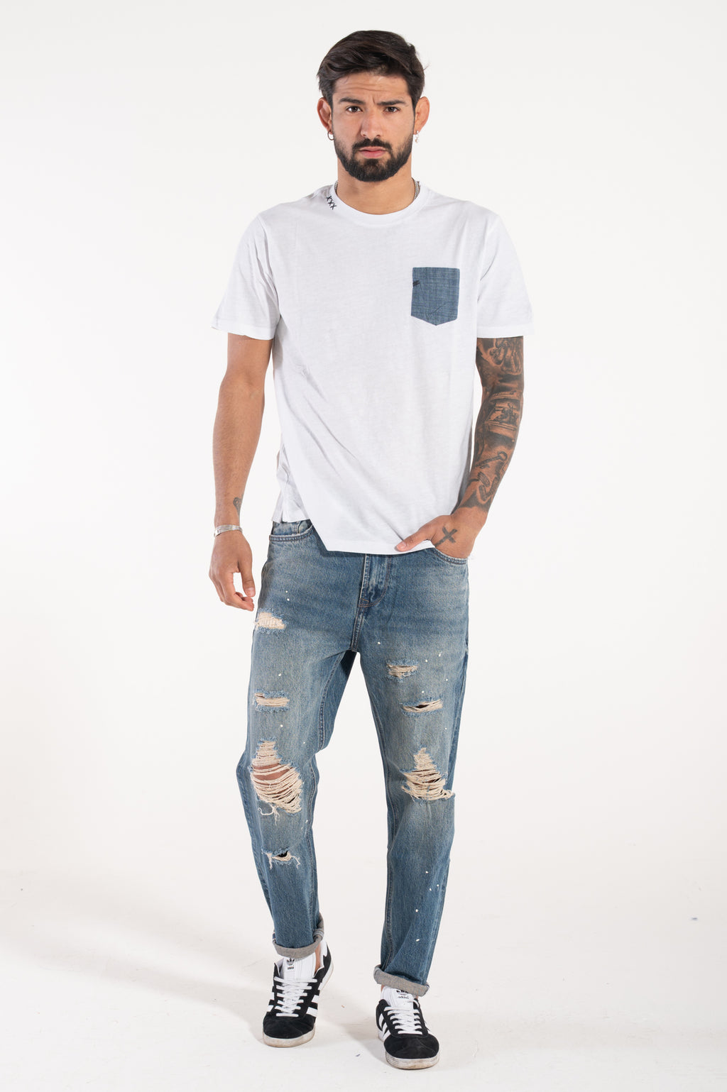Painted denim