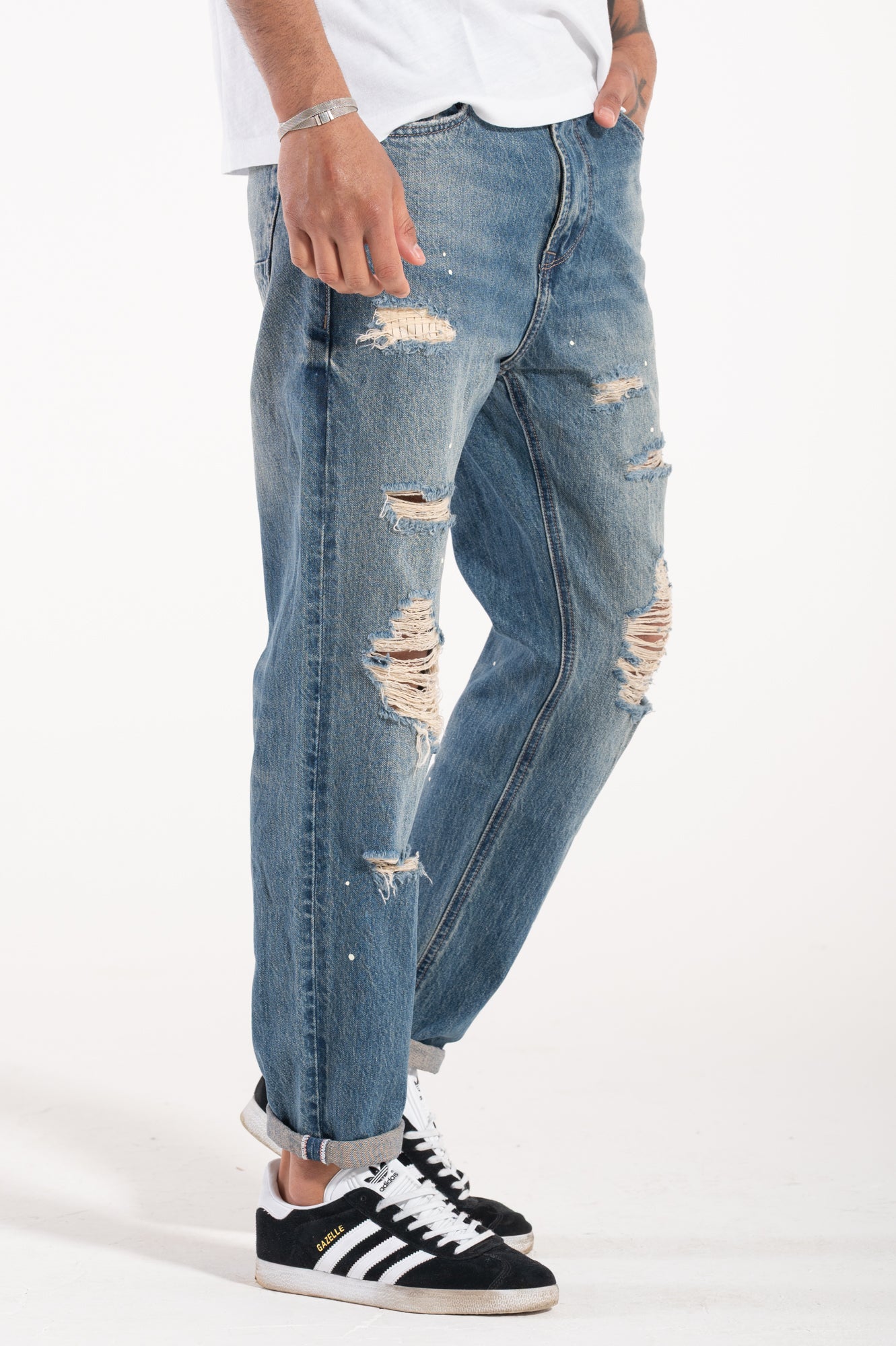 Painted denim
