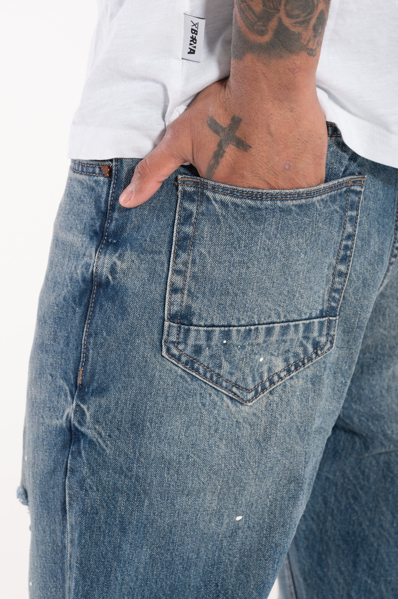 Painted denim