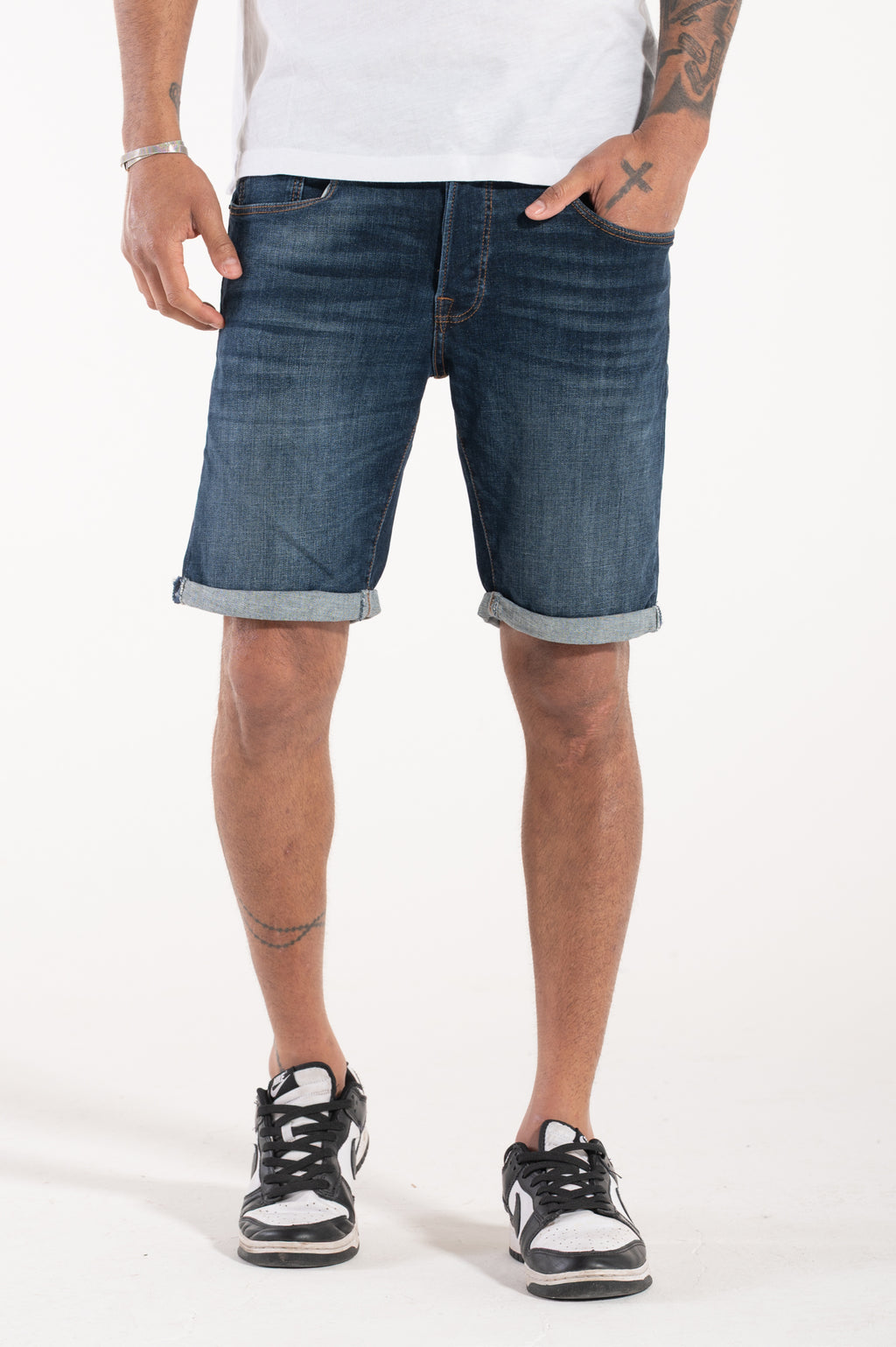 JJ Rick short dark blue denim
