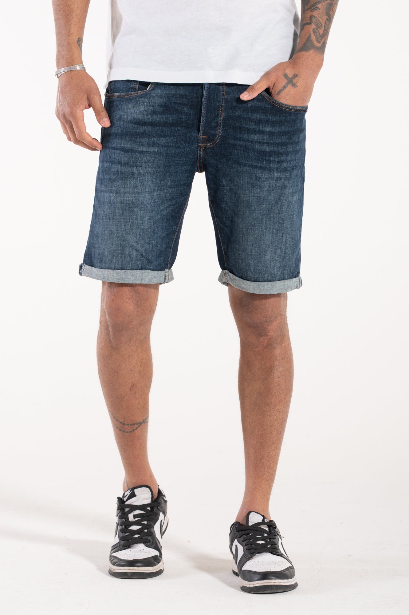 JJ Rick short dark blue denim