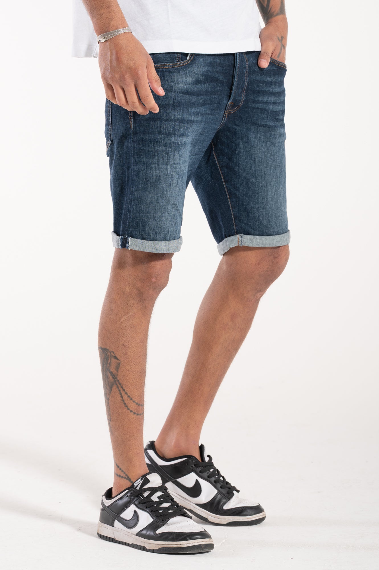 JJ Rick short dark blue denim