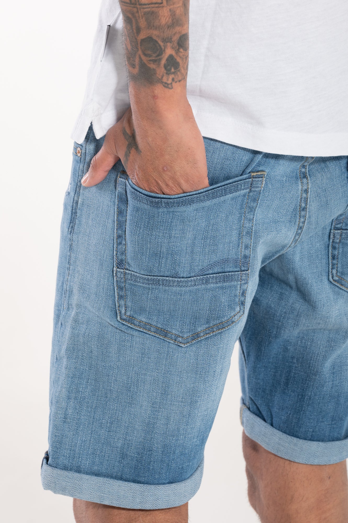 Chris Wood denim shorts