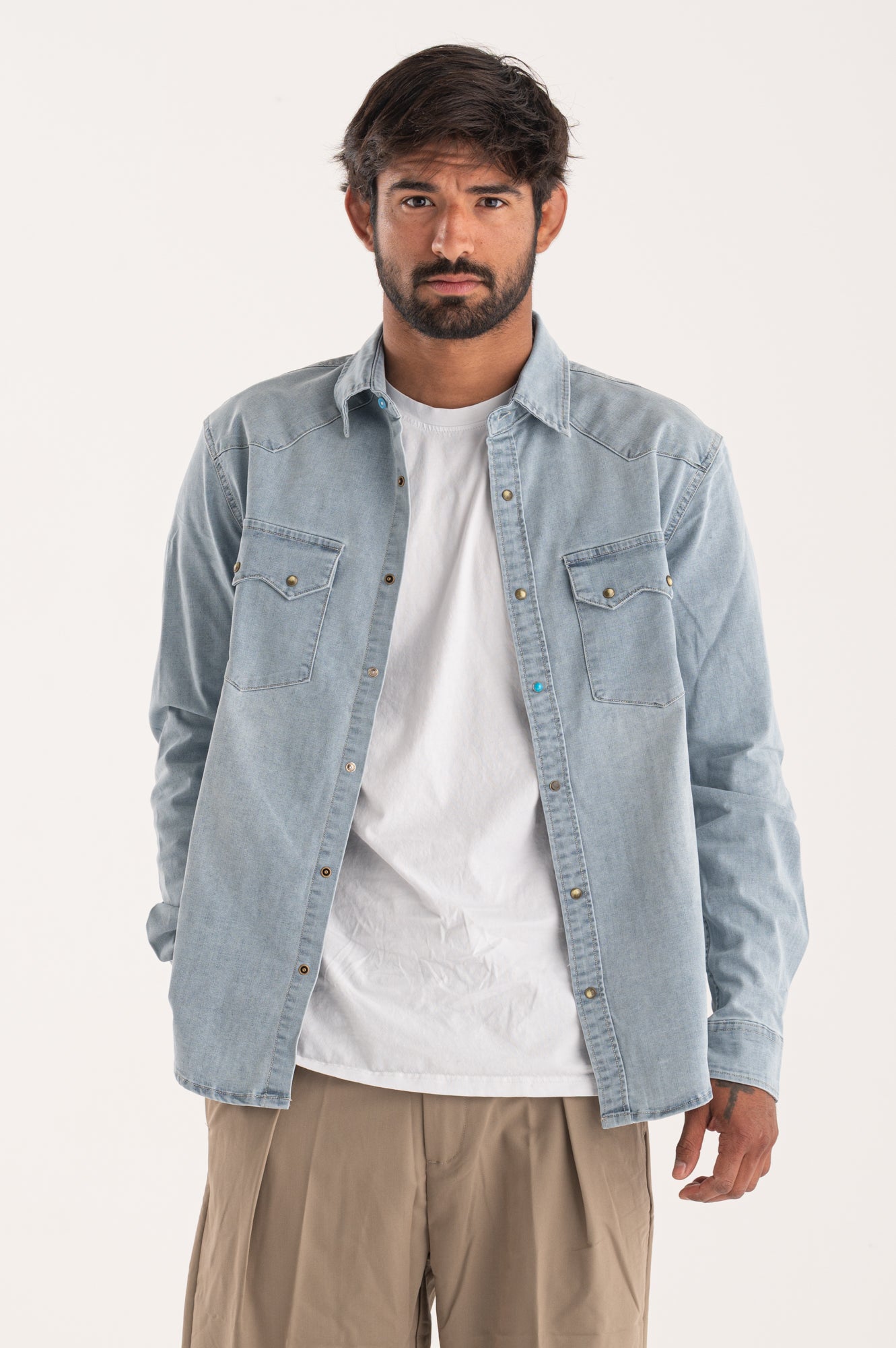 Light denim shirt SS26