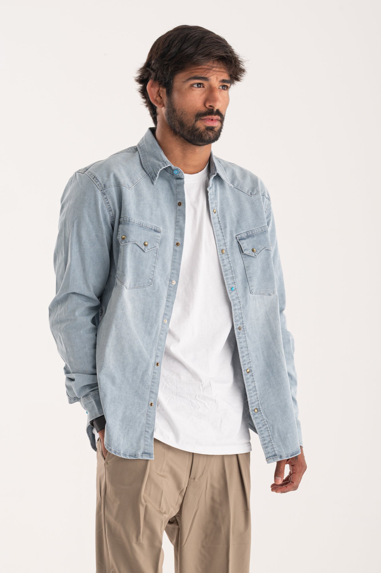 Light denim shirt SS26
