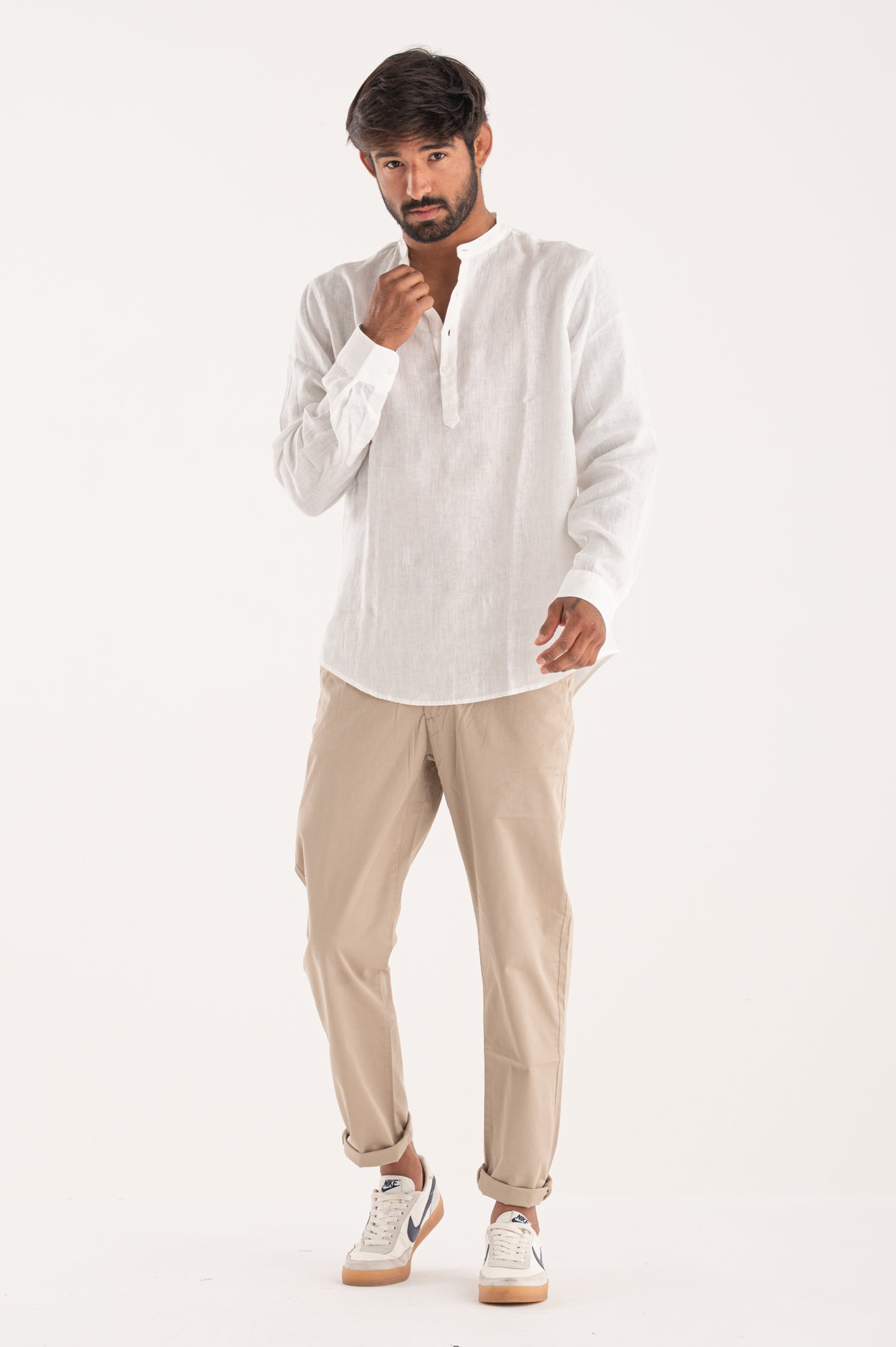 Camicia half Lino coreana GL