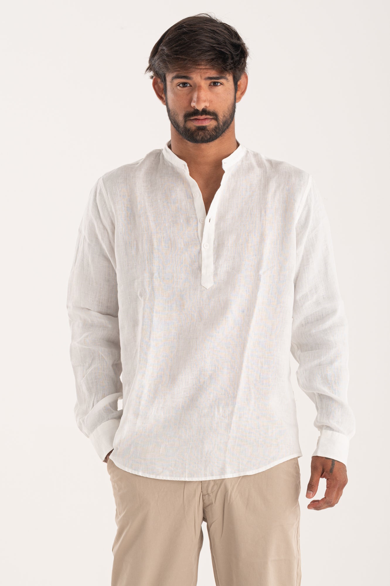 Camicia half Lino coreana GL