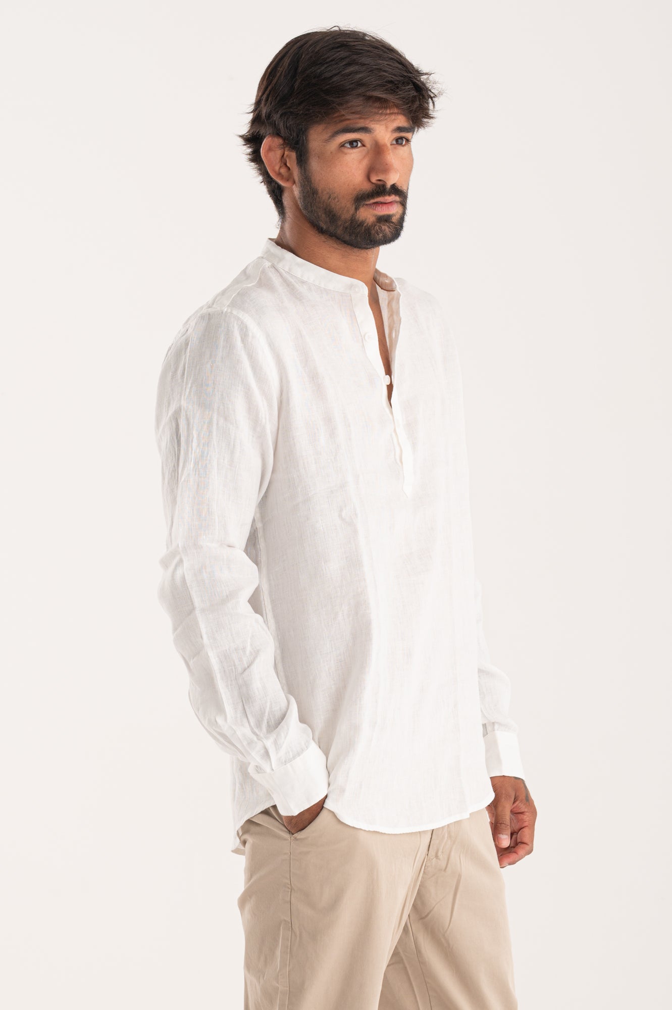 Camicia half Lino coreana GL