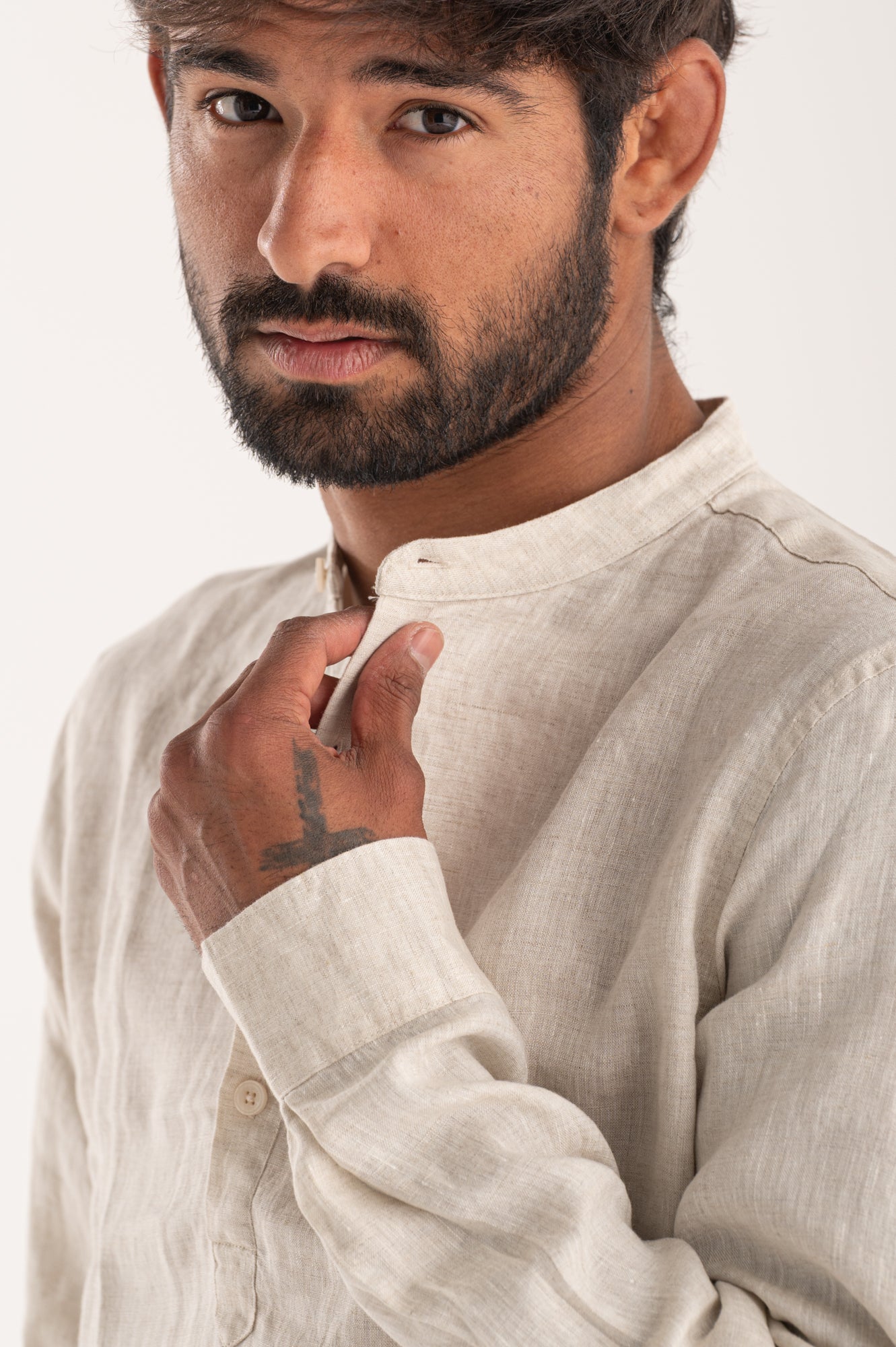 Camicia half Lino coreana GL