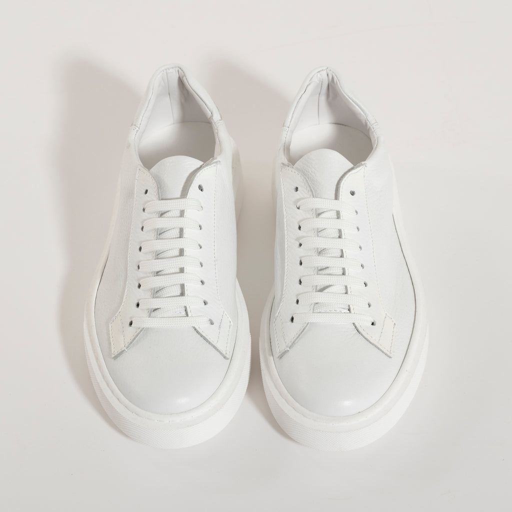 Sneakers basic in pelle