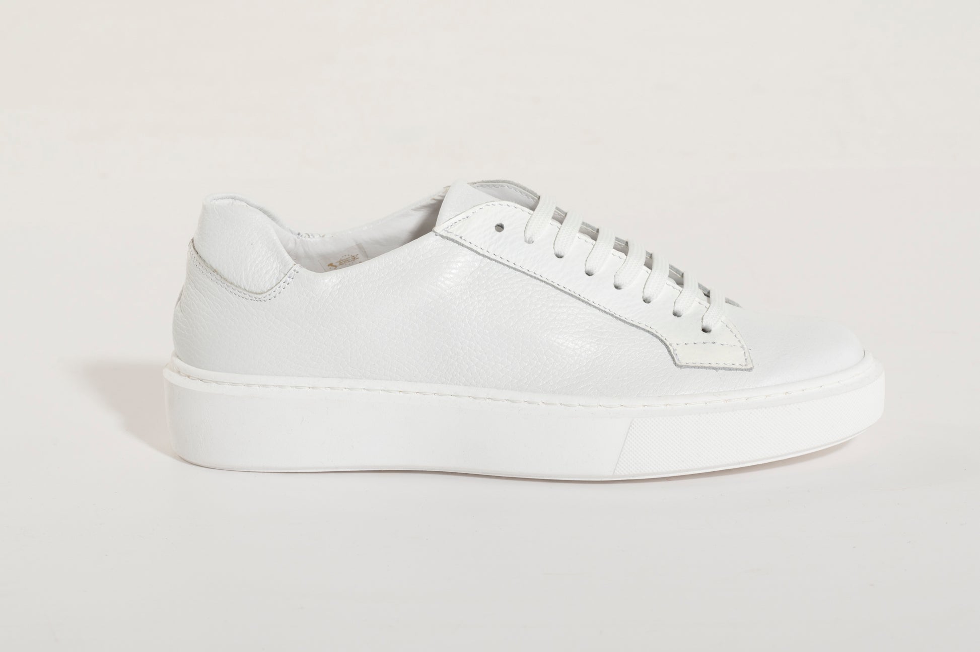 Sneakers basic in pelle