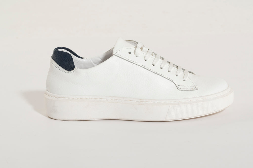 Sneakers basic in pelle