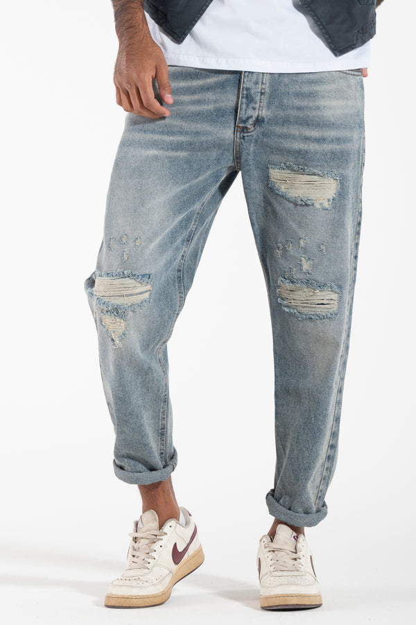 Jeans carrot strappati Myden