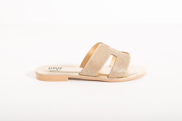 Ciabattina pelle Ovyè glitter