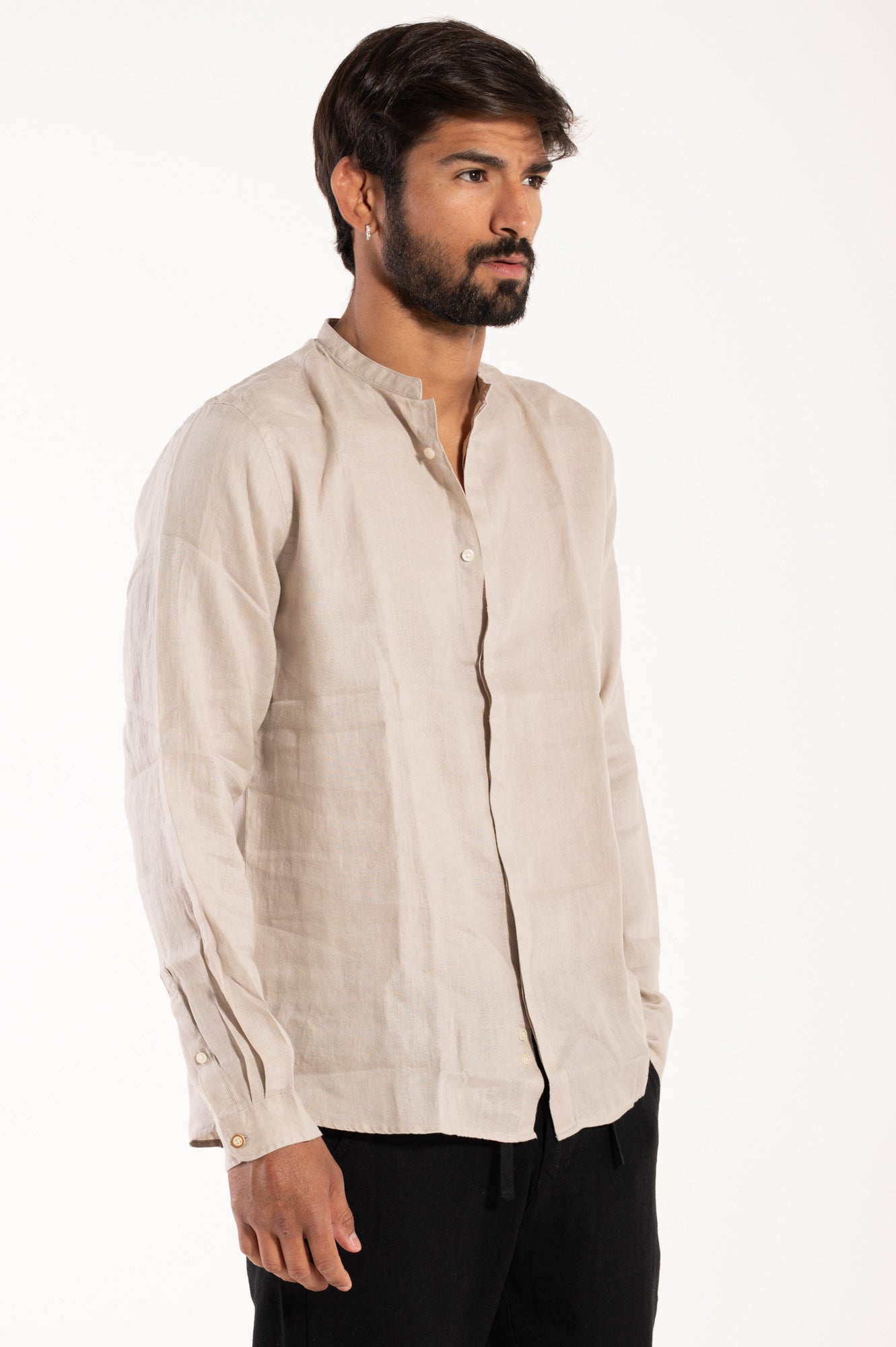 Camicia coreana lino berna