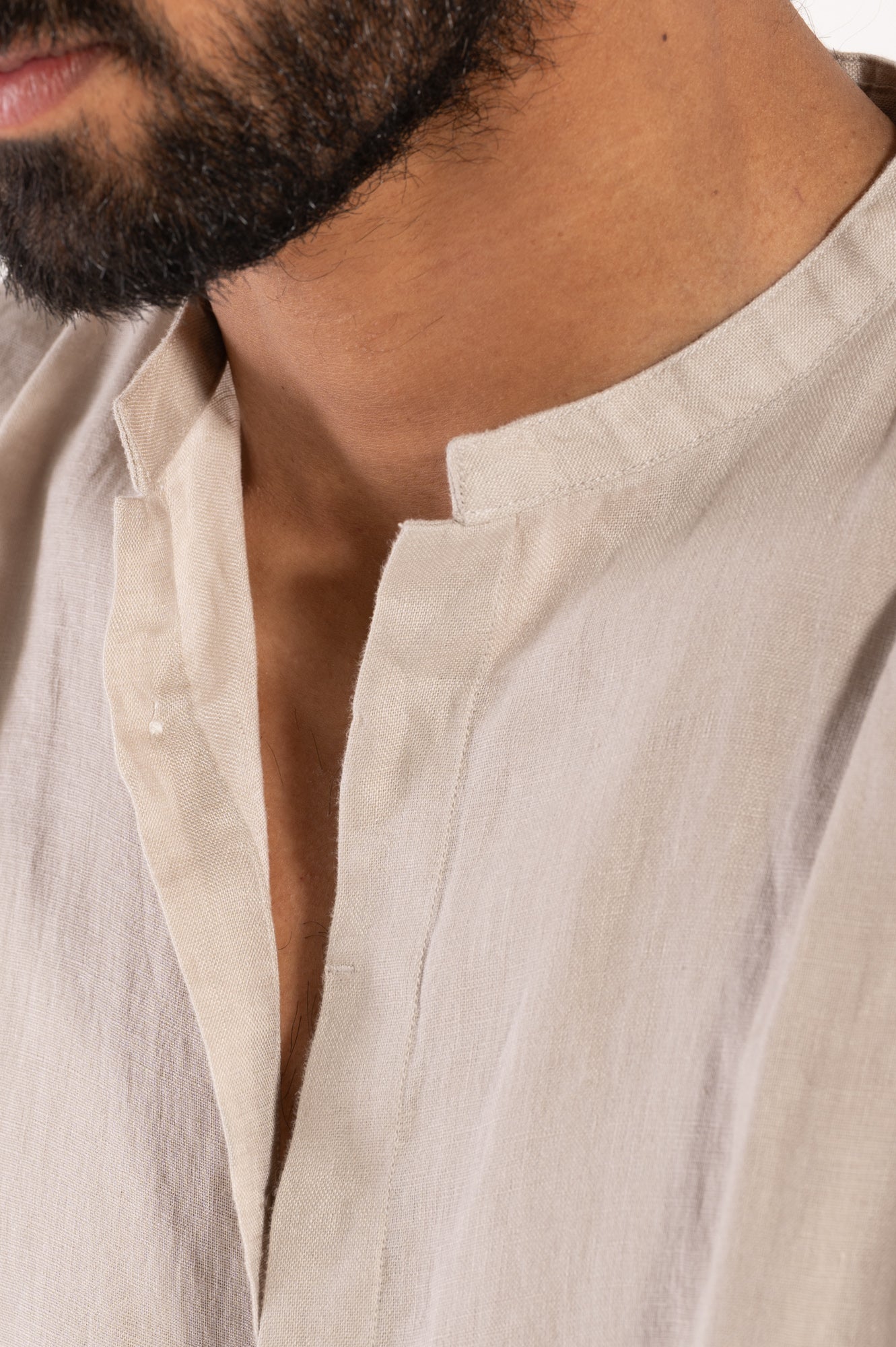 Camicia coreana lino berna