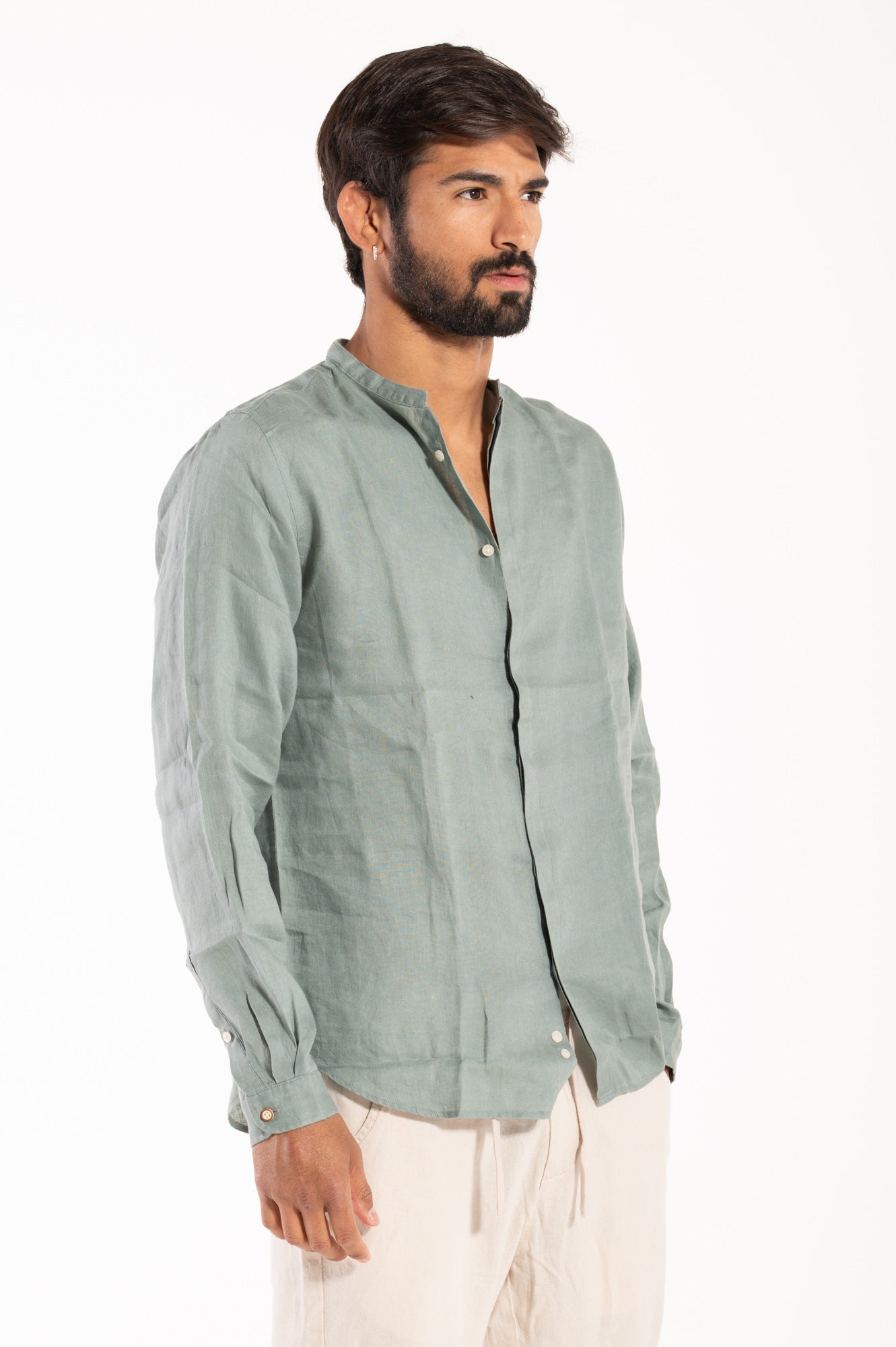Camicia coreana lino berna