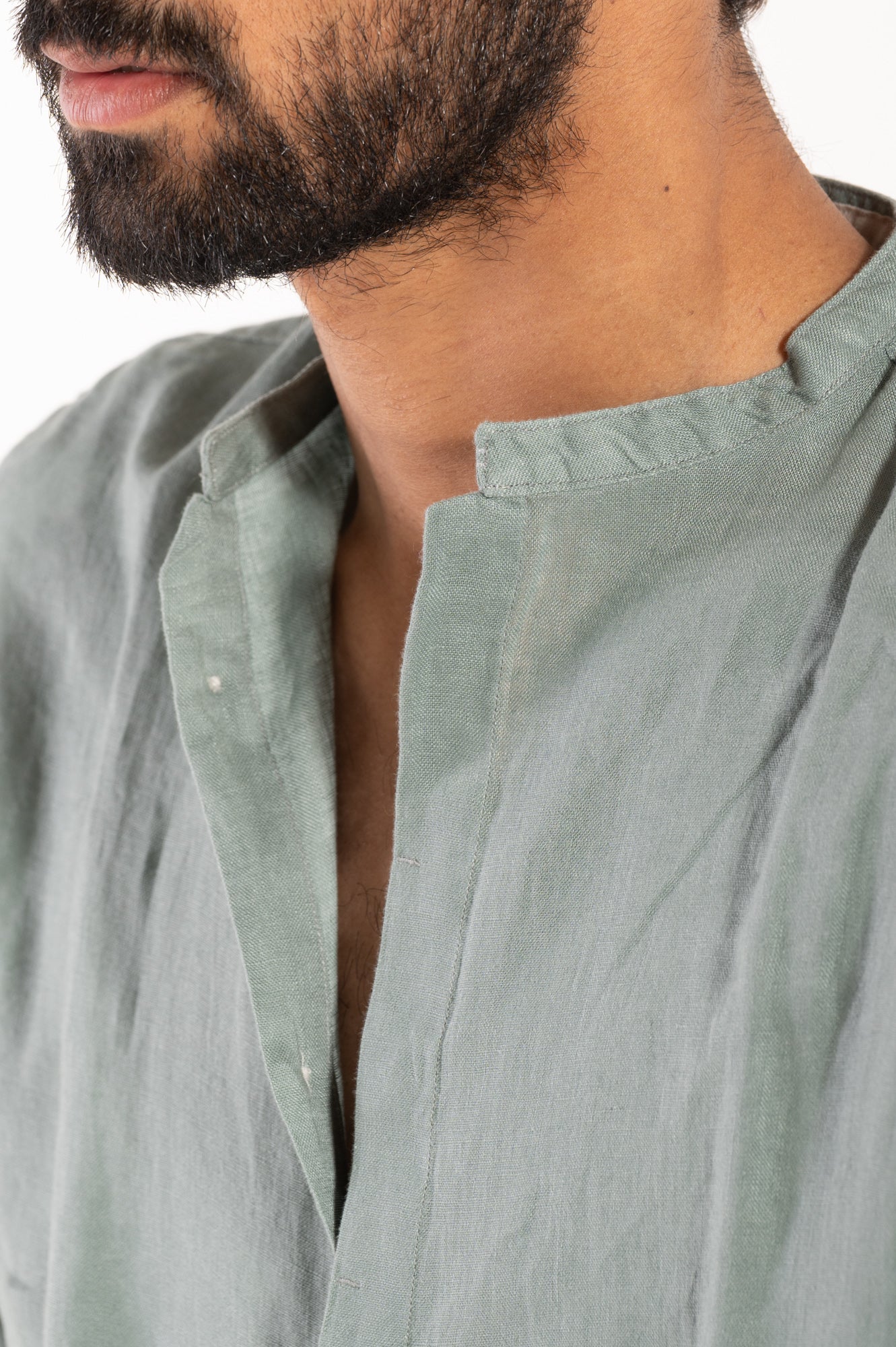 Camicia coreana lino berna