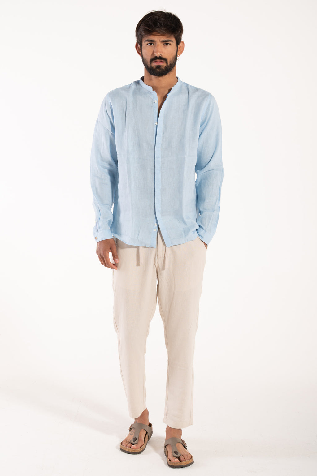 Camicia coreana lino berna