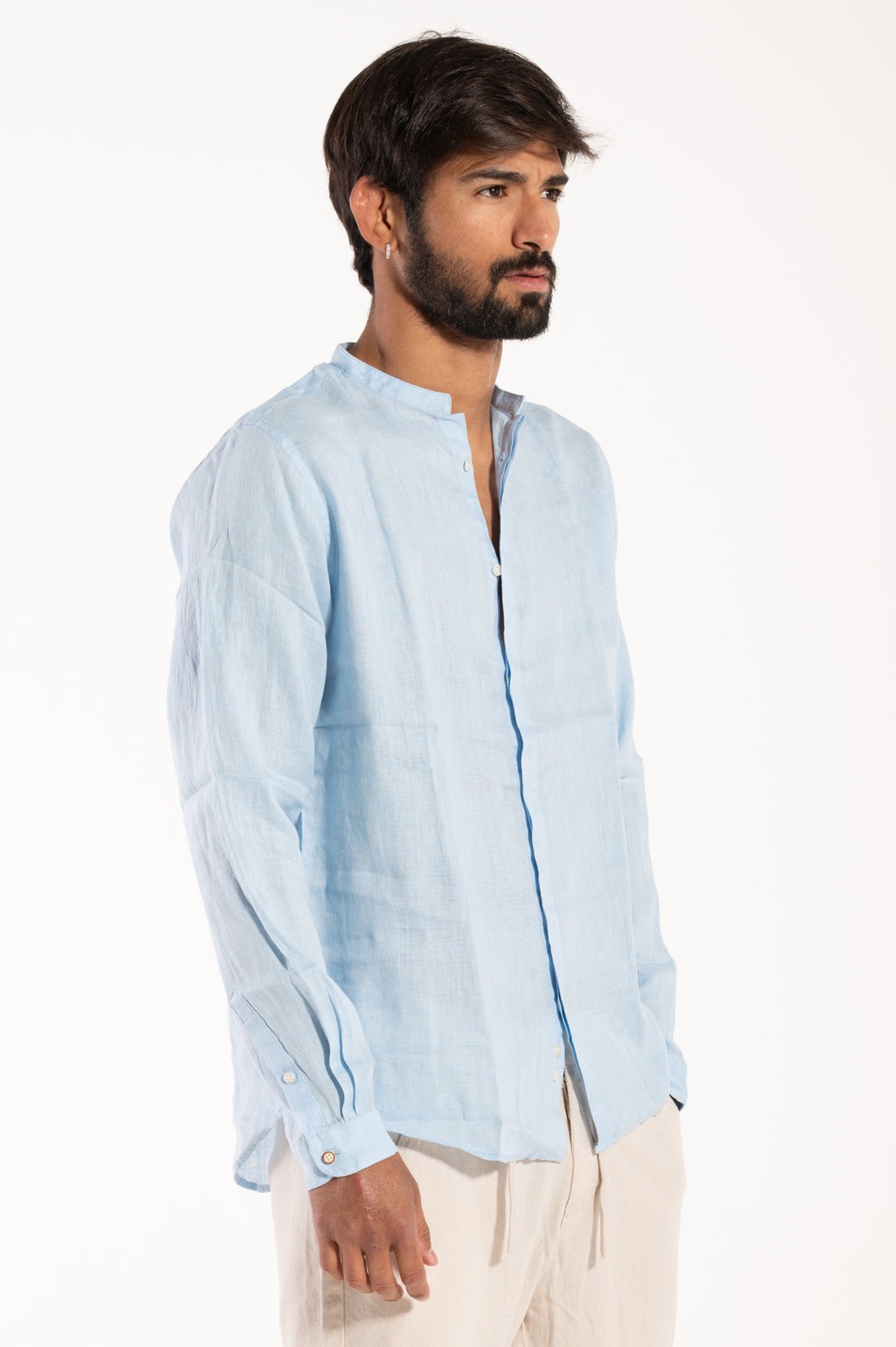 Camicia coreana lino berna