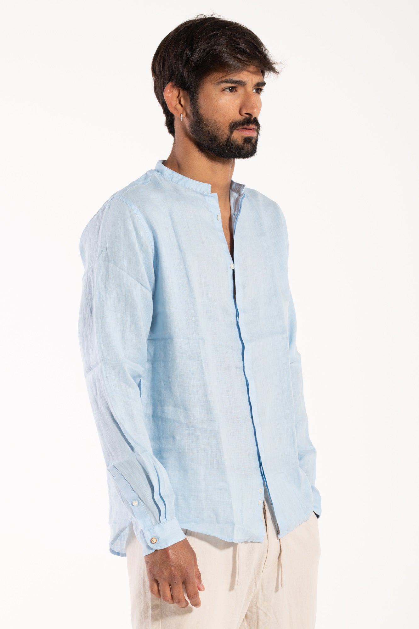 Camicia coreana lino berna