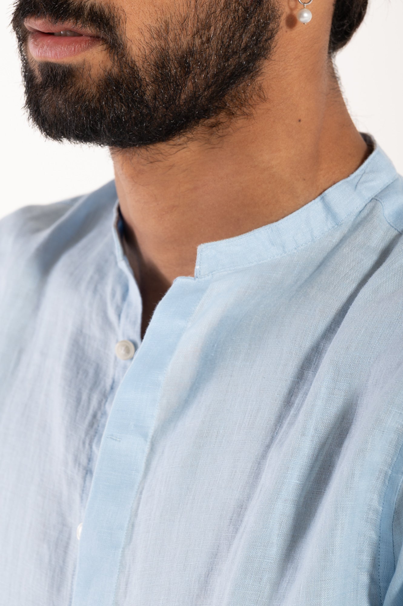 Camicia coreana lino berna